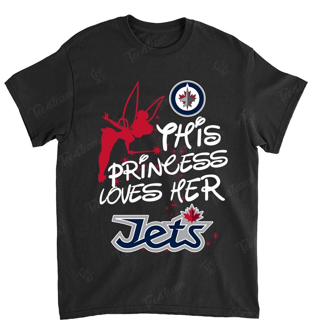 NHL Winnipeg Jets 108 Fairy Disney This Princess Loves Her Team Shirt Gift For Fan
