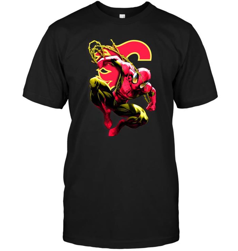 Spiderman Calgary Flames Shirt