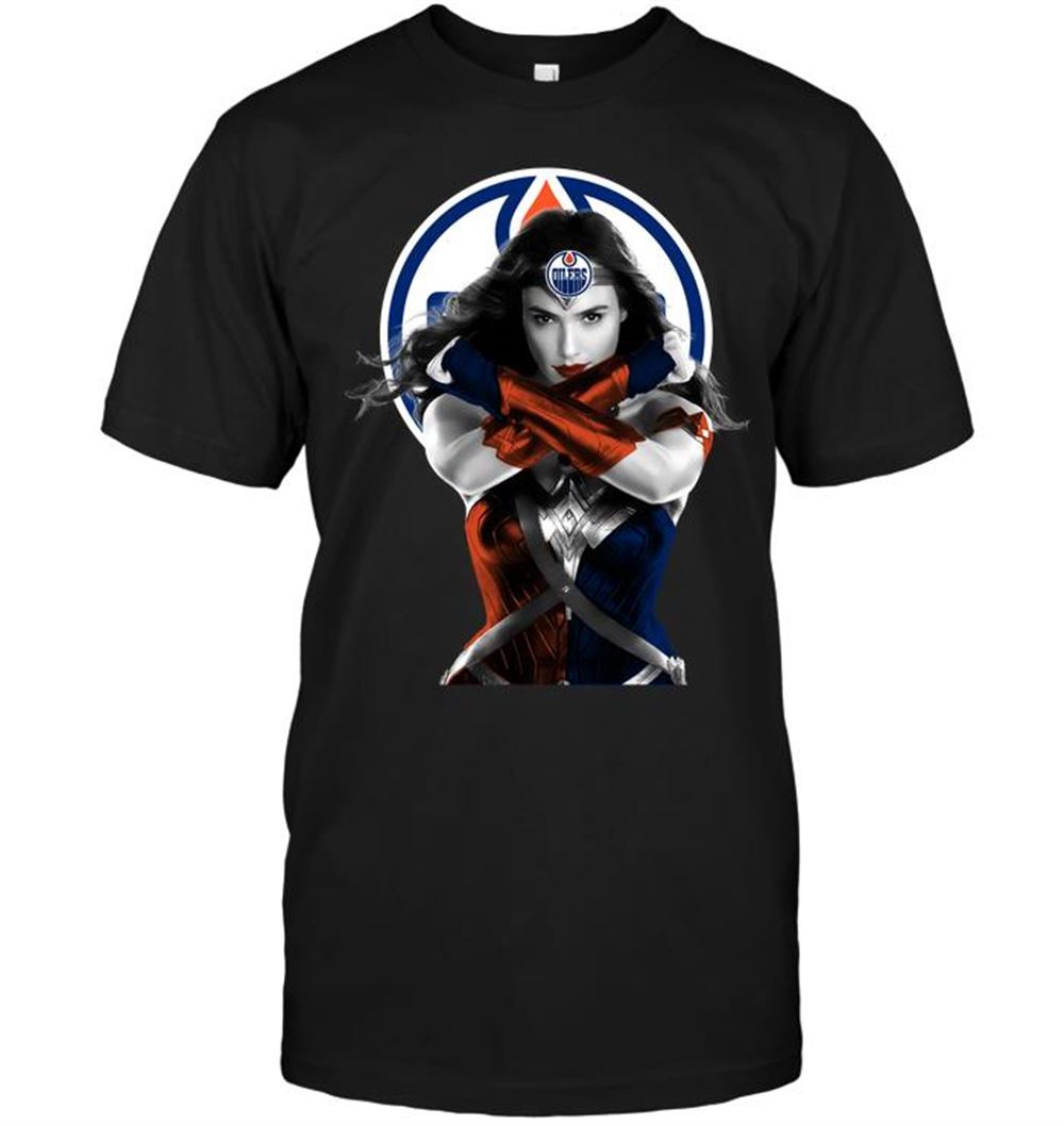 Wonder Woman Edmonton Oilers Shirt