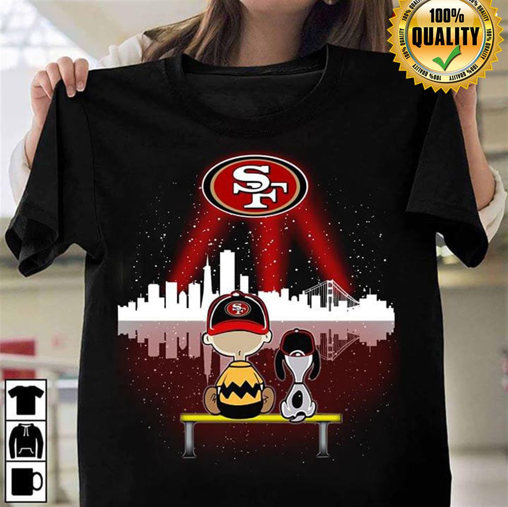Charlie Brown And Snoopy Dog Watching City San Francisco 49ers