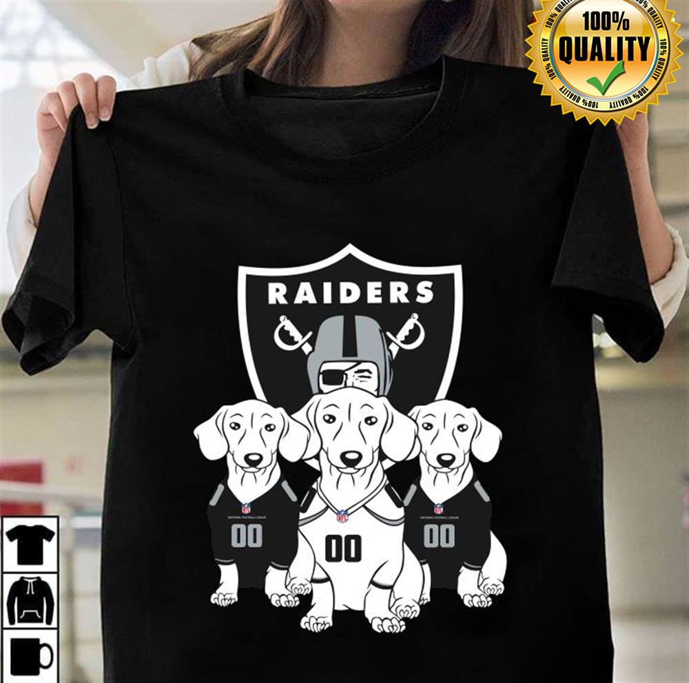 Oakland Las Vergas Raiders Dachshund Dogs Gift For Fan