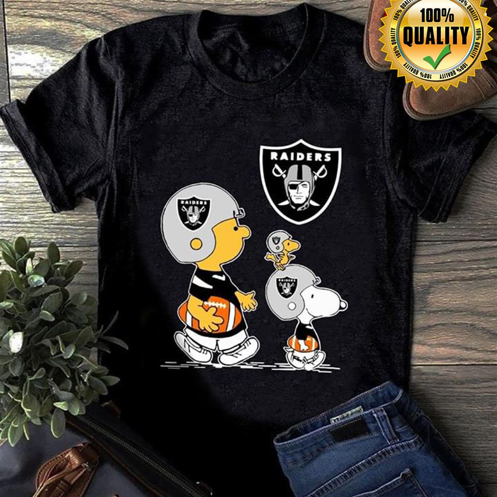 Peanuts Charlie Brown And Snoopy Oakland Las Vergas Raiders Size Up To 5xl