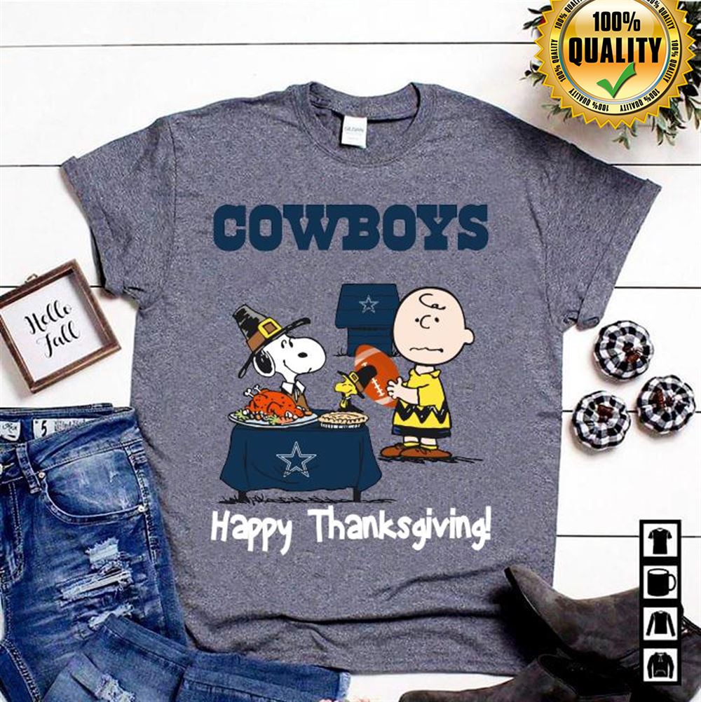 Peanuts Dallas Cowboys Football Happy Thanksgiving