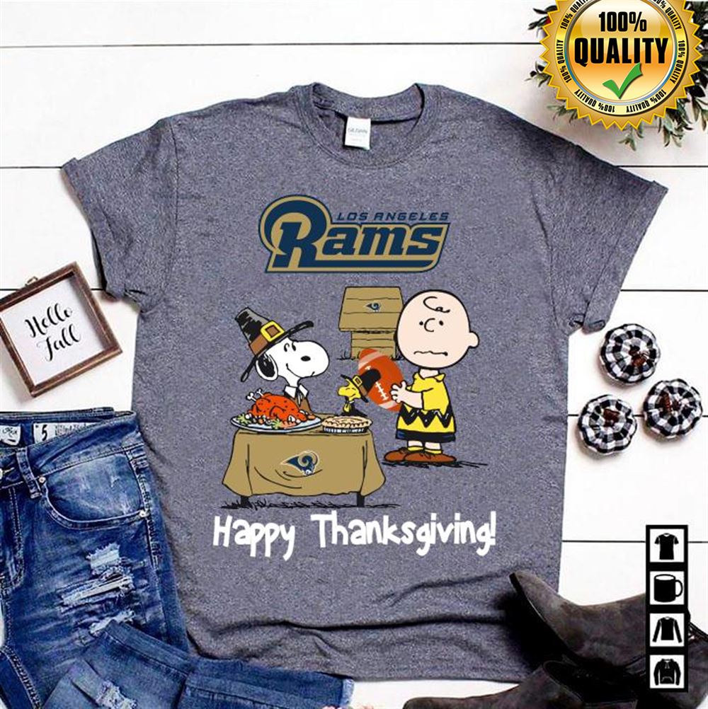 Peanuts Los Angeles Rams Football Happy Thanksgiving Size S-5xl