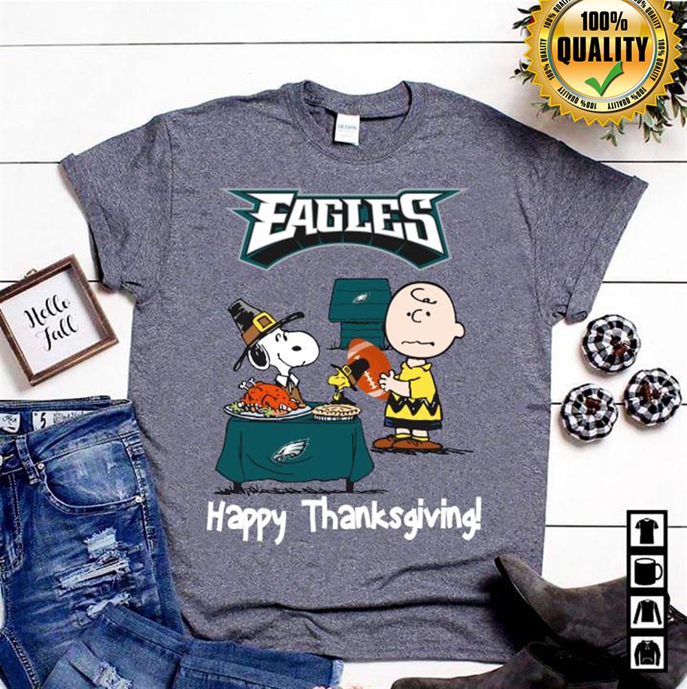 Peanuts Philadelphia Eagles Football Happy Thanksgiving Size Up To 5xl