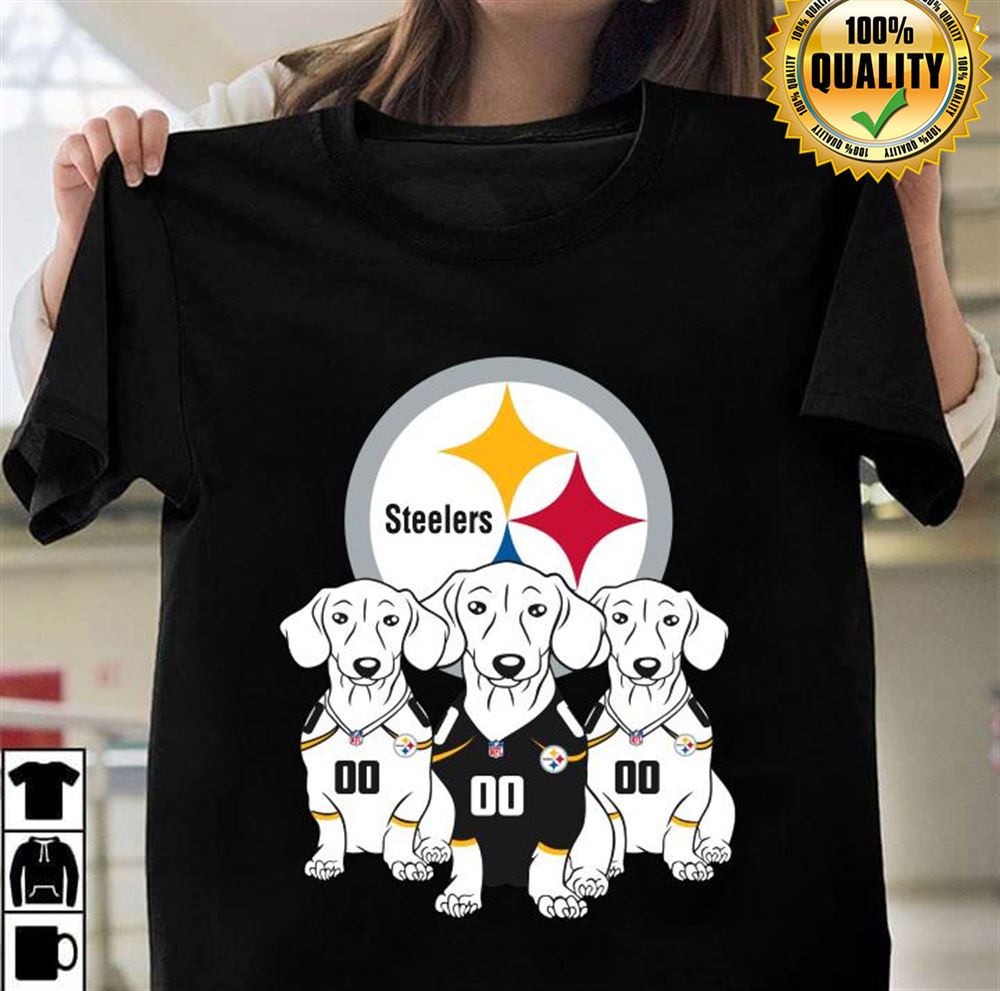 Pittsburgh Steelers Dachshund Dogs Size S-5xl
