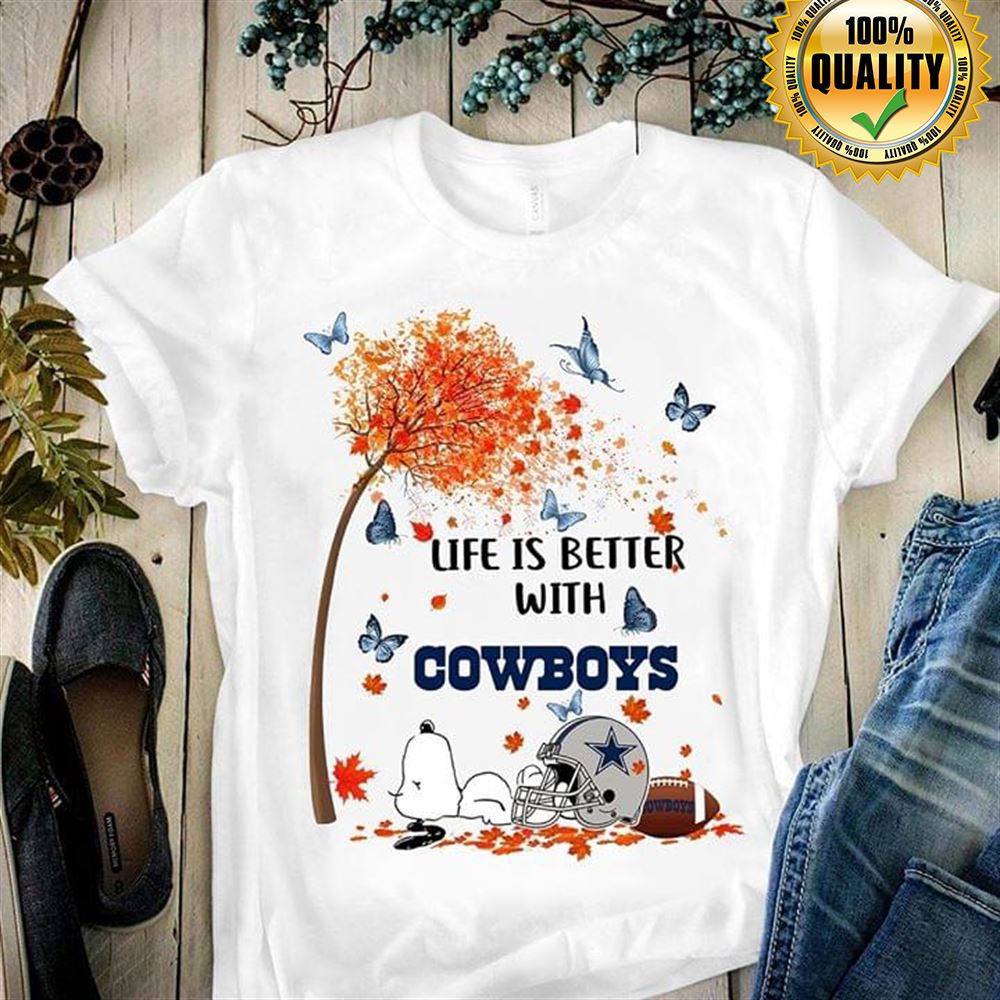 Snoopy Fall Life Is Better With Dallas Cowboys
