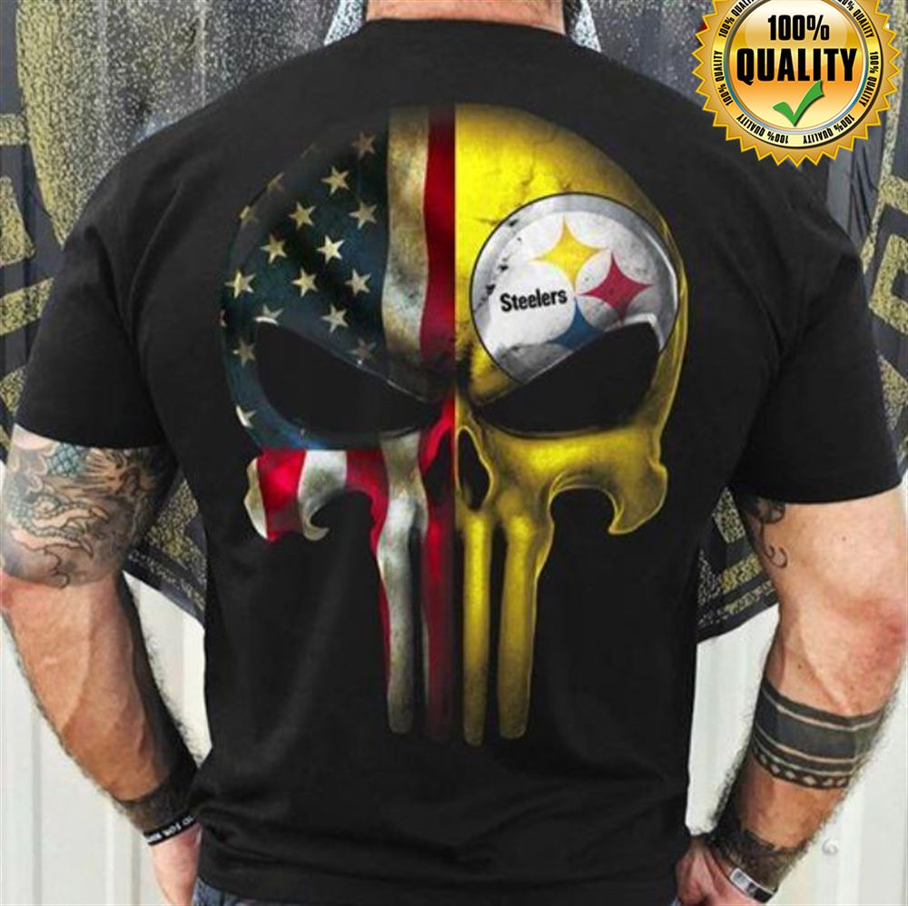 The Punisher Skull Flag Pittsburgh Steelers Tshirt For Fan