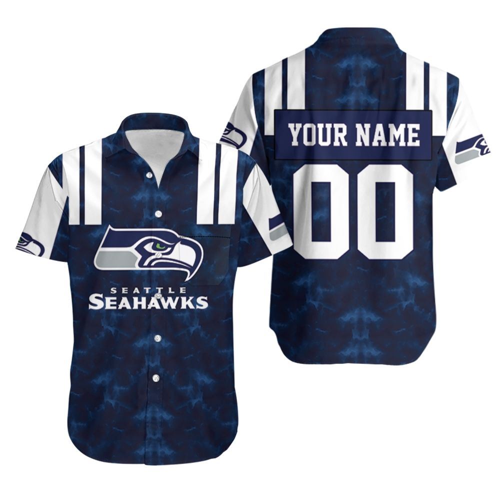 Nfl Hawaiian Shirt Seattle Seahawks For Fans Summer Short Sleeve Hawaiian Beach Shirt