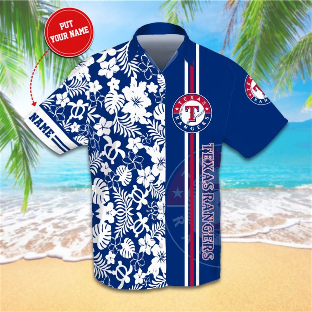 Personalized Texas Rangers Custom No113 Hawaiian Shirts Summer Short Sleeve Hawaiian Beach Shirt