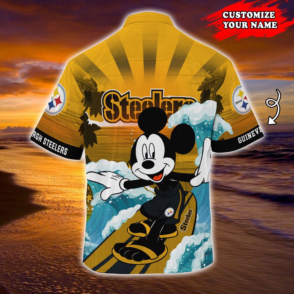 Pittsburgh Steelers Nfl-summer Customized Hawaii Shirt For Sports Fans Summer Short Sleeve Hawaiian Beach Shirt