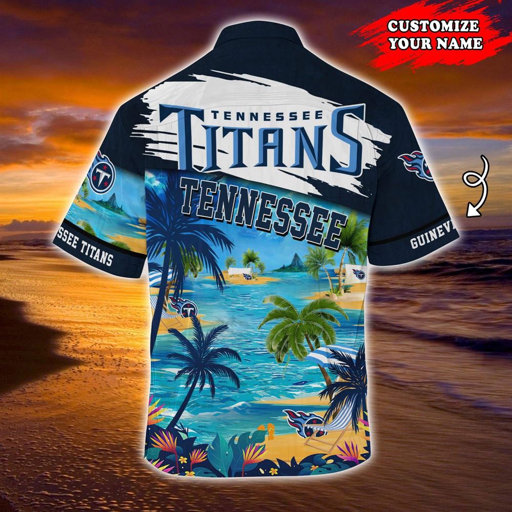 Tennessee Titans Nfl-customized Summer Hawaii Shirt For Sports Fans Summer Short Sleeve Hawaiian Beach Shirt