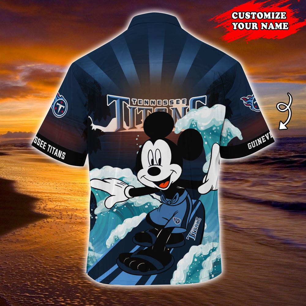 Tennessee Titans Nfl-summer Customized Hawaii Shirt For Sports Fans Summer Short Sleeve Hawaiian Beach Shirt