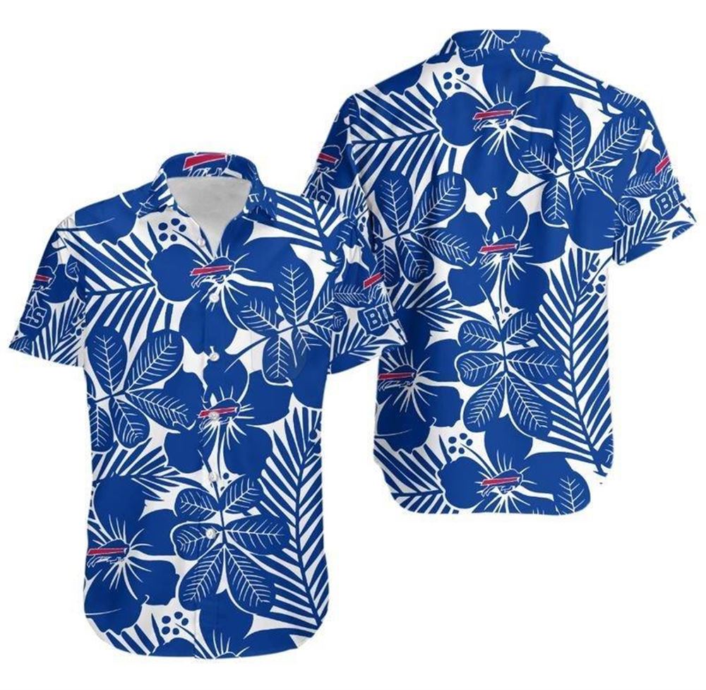 Buffalo Bills Flower Hawaiian Shirt For Fans Summer Short Sleeve Hawaiian Beach Shirt