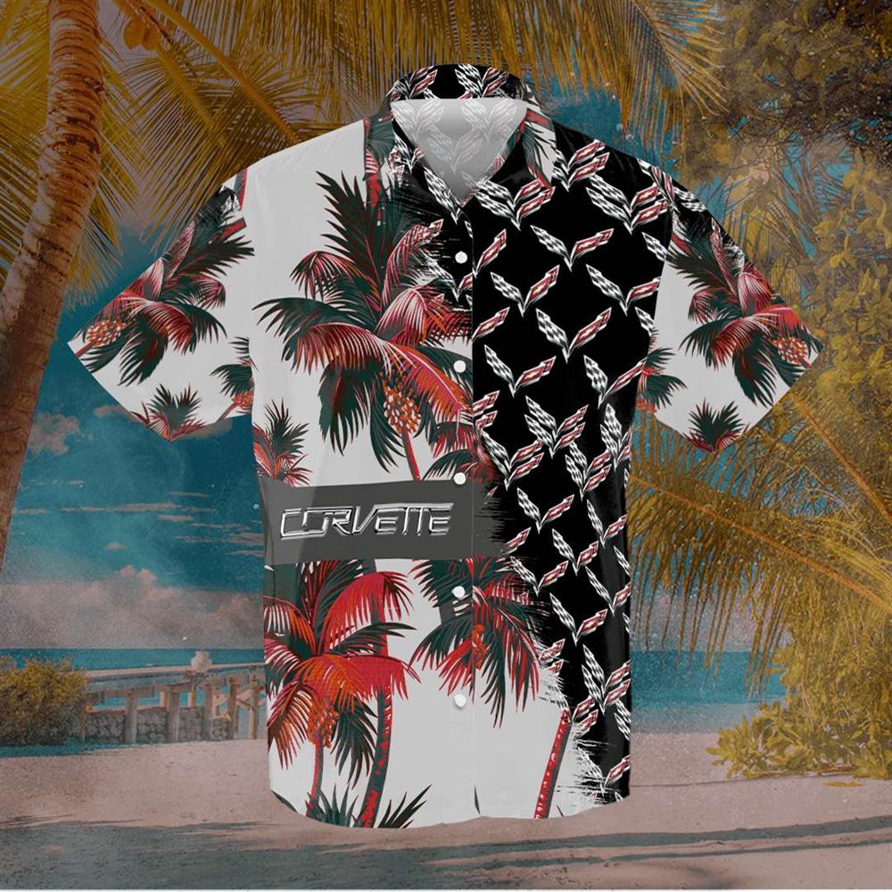 Chevrolet Corvette Custom No21 Hawaiian Shirts Summer Short Sleeve Hawaiian Beach Shirt