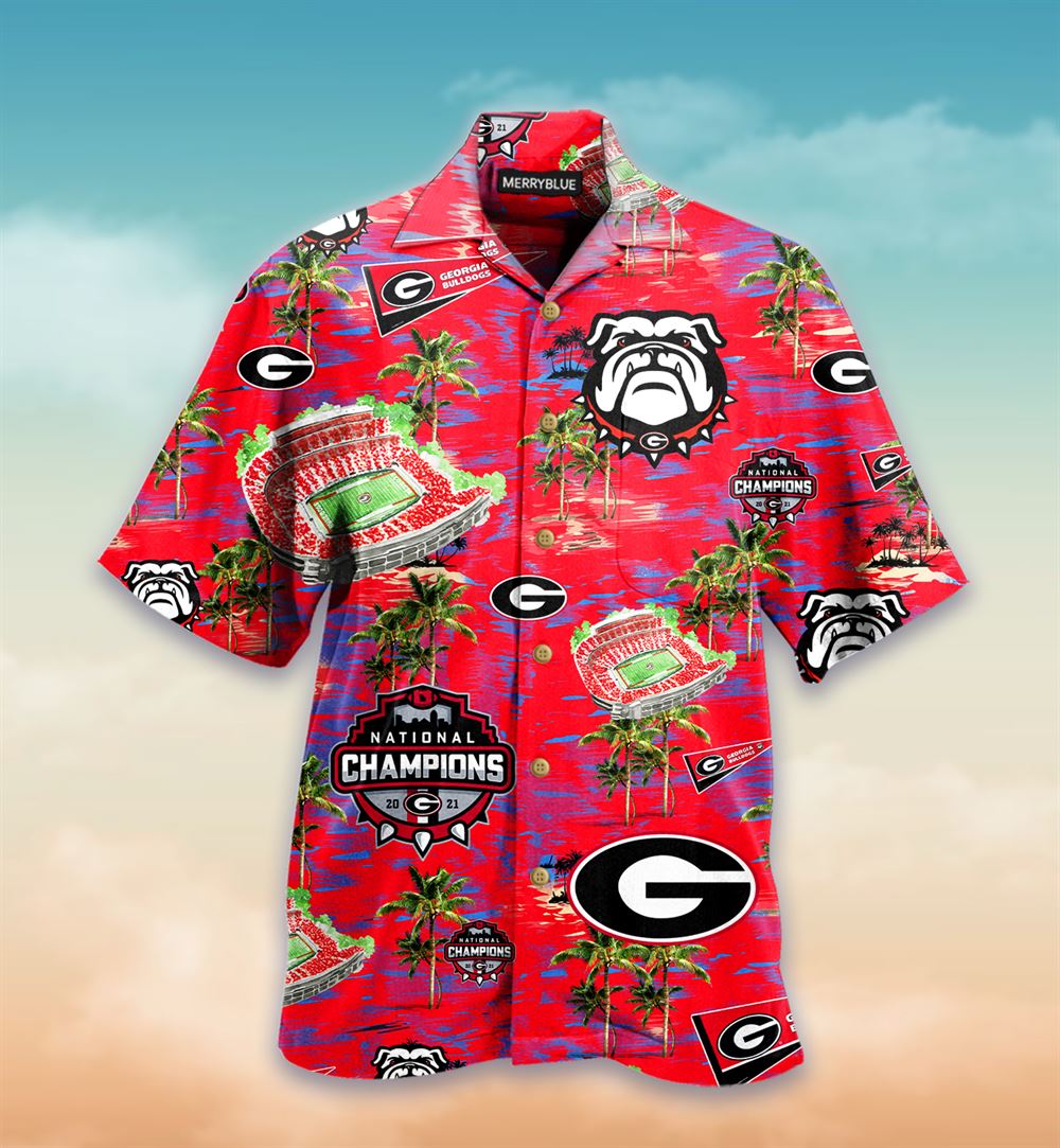 georgia bulldog hawaiian shirt