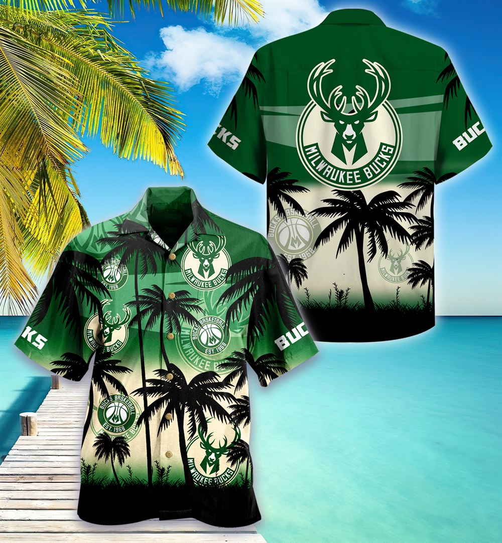 Nba Milwaukee Bucks Fans Hawaiian Shirt Summer Short Sleeve Hawaiian Beach Shirt