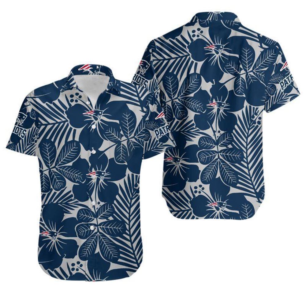 New England Patriots Flower Hawaiian Shirt For Fans Summer Short Sleeve ...