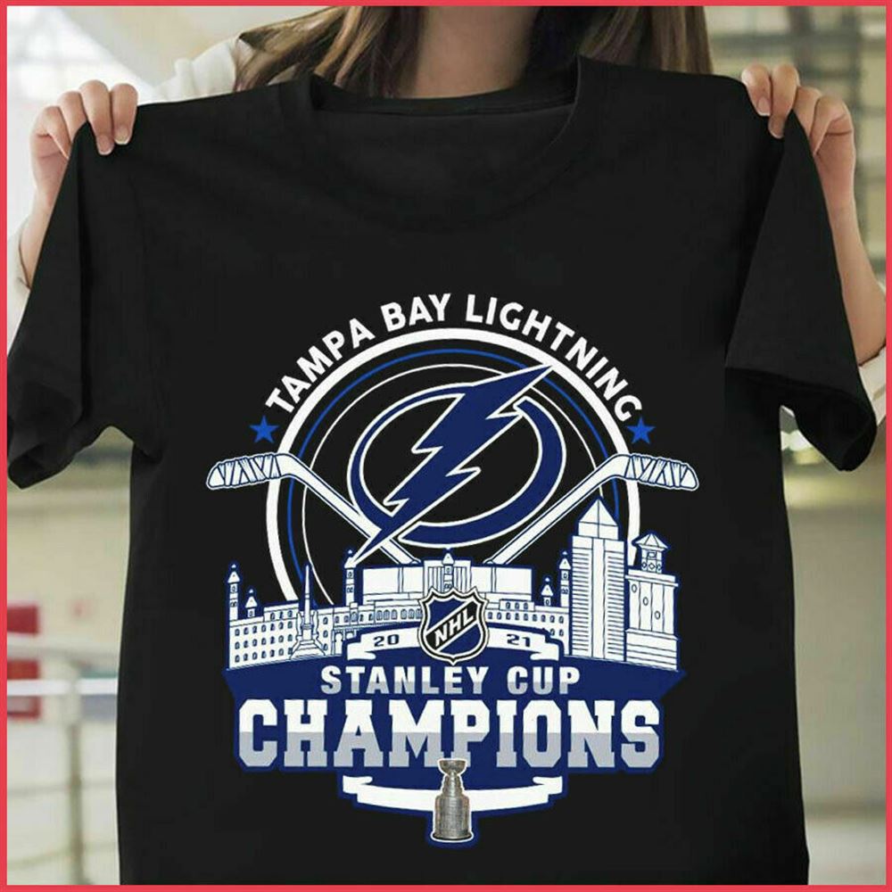 New Tampa Bay Lightning 2021 Stanley Cup Champions Men Women Fan T-shirt S-3xl