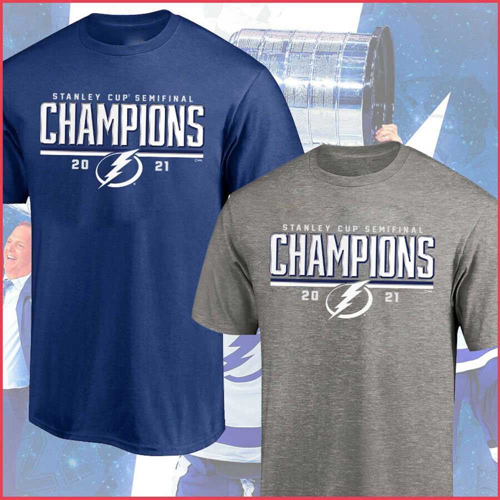 New Tampa Bay Lightning 2021 Stanley Cup Semifinal Champions Locker Room T-shirt