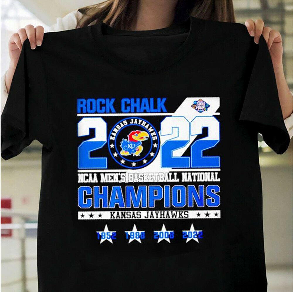 Kansas Jayhawks Rock Chalk 2022 Ncaa Mens Basketball Champions Unisex T-shirt