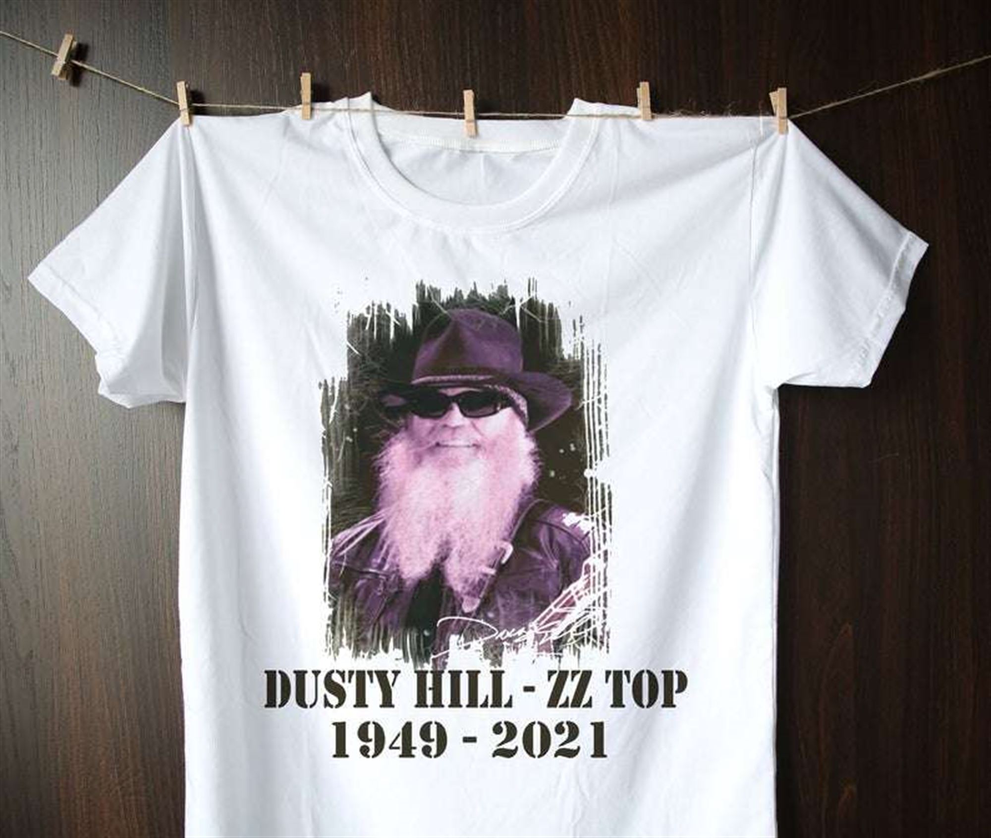 Dusty Hill Zz Top 1949-2021 Rip T Shirt Size Up To 5xl