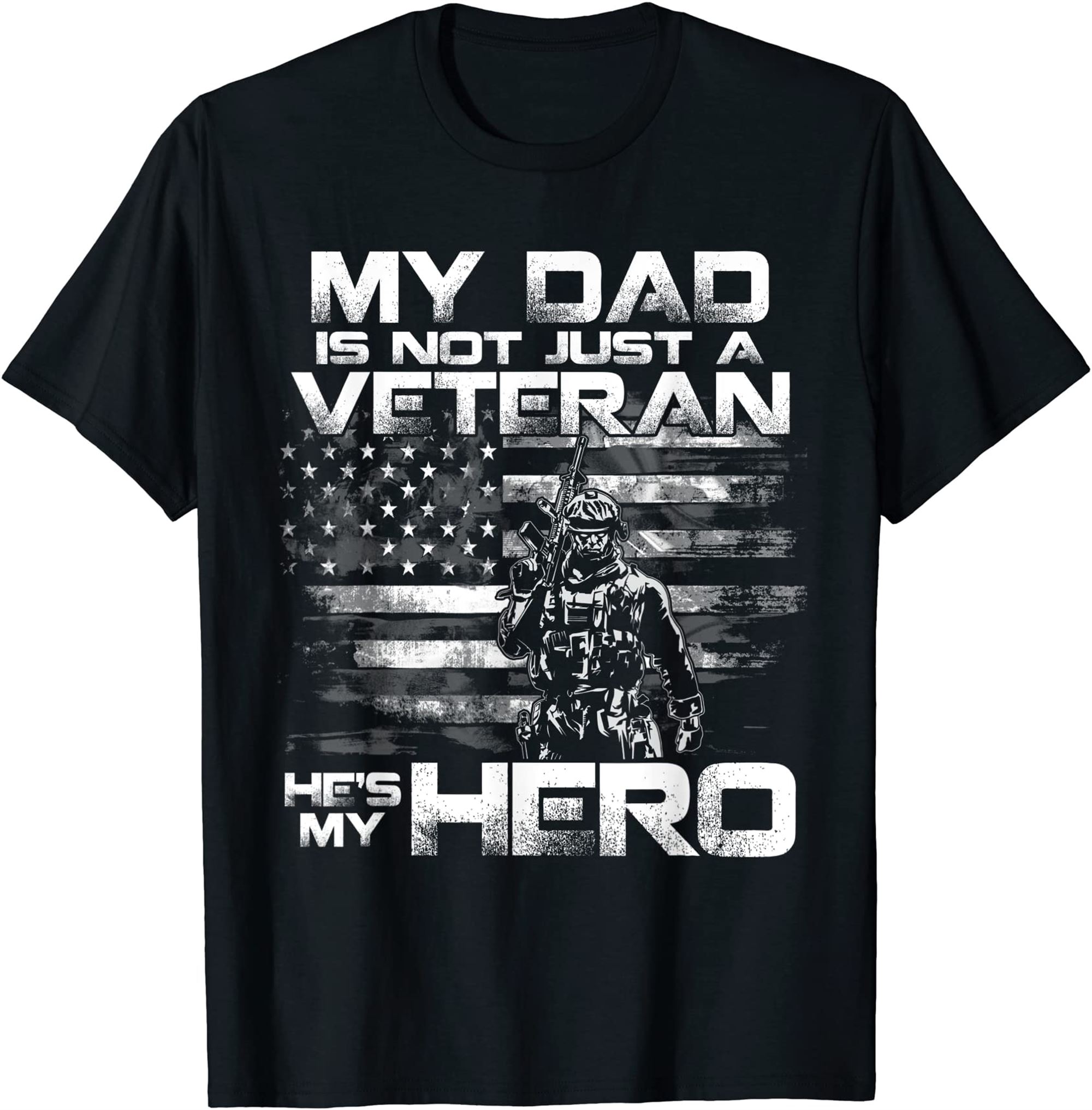 My Dad Veteran My Hero Veteran Support Funny Fathers Day T-shirt Full Size Up To 5xl