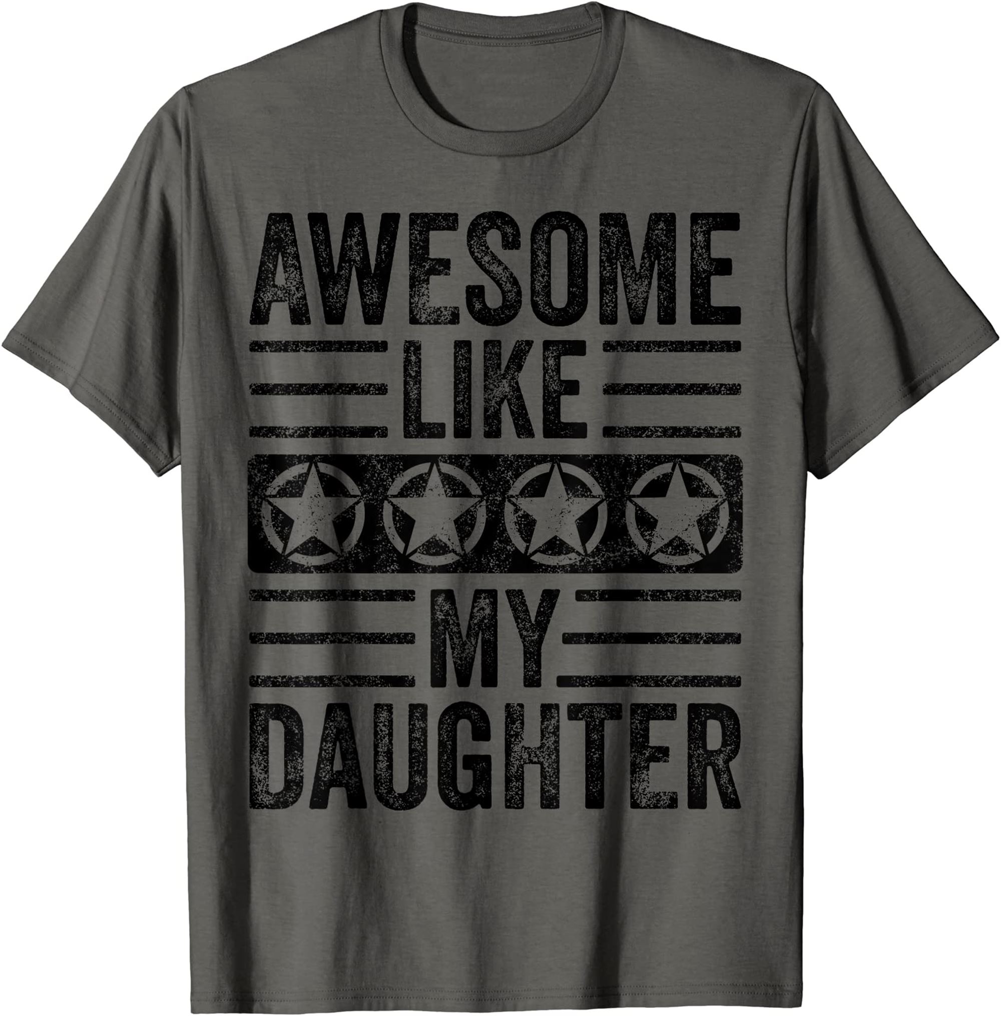 Awesome Like My Daughter Funny Vintage Father Mom Dad Joke T-shirt Plus Size Up To 5xl