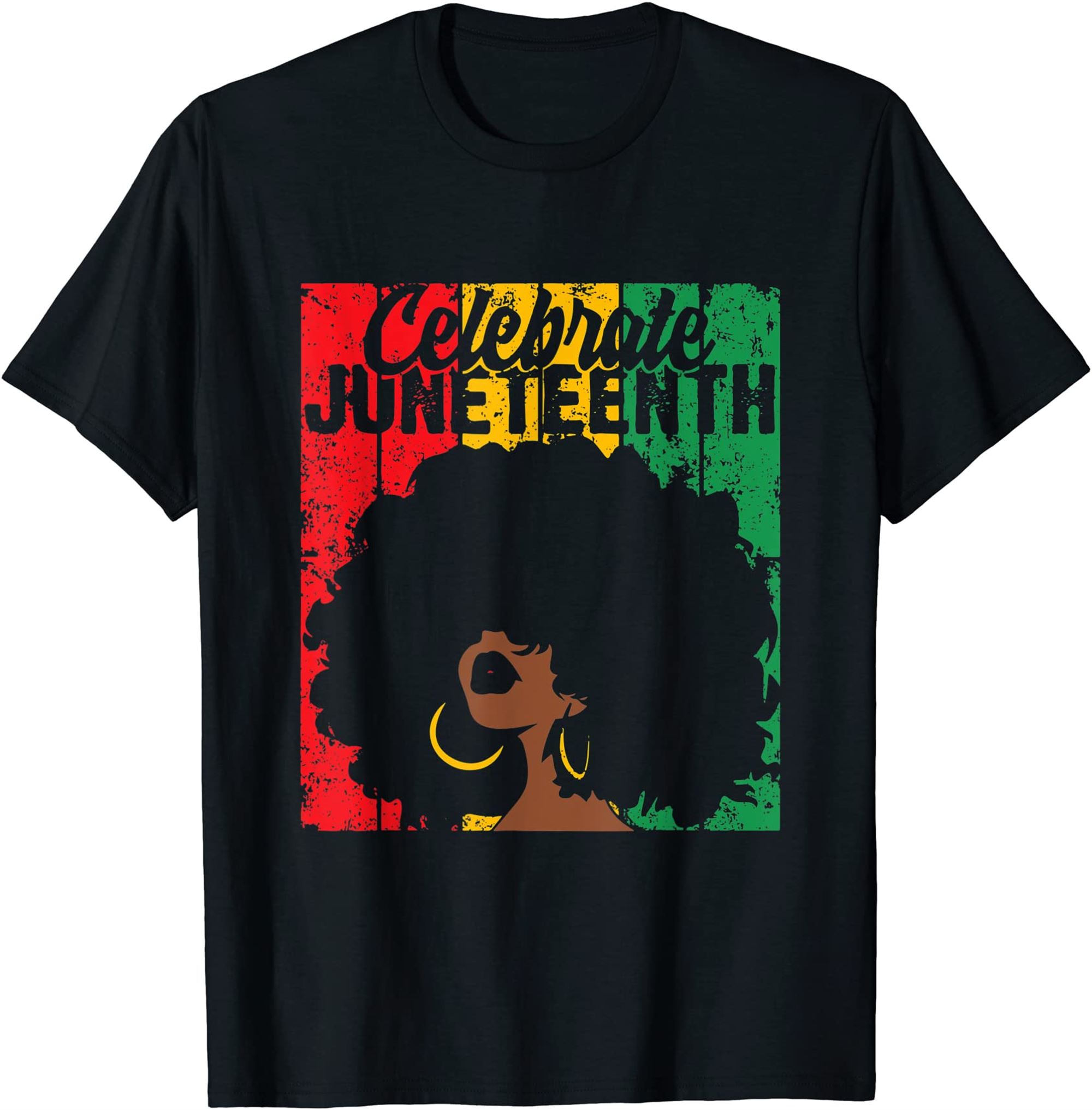 Awesome Messy Bun Juneteenth Celebrate 1865 June 19th T-shirt Size Up To 5xl