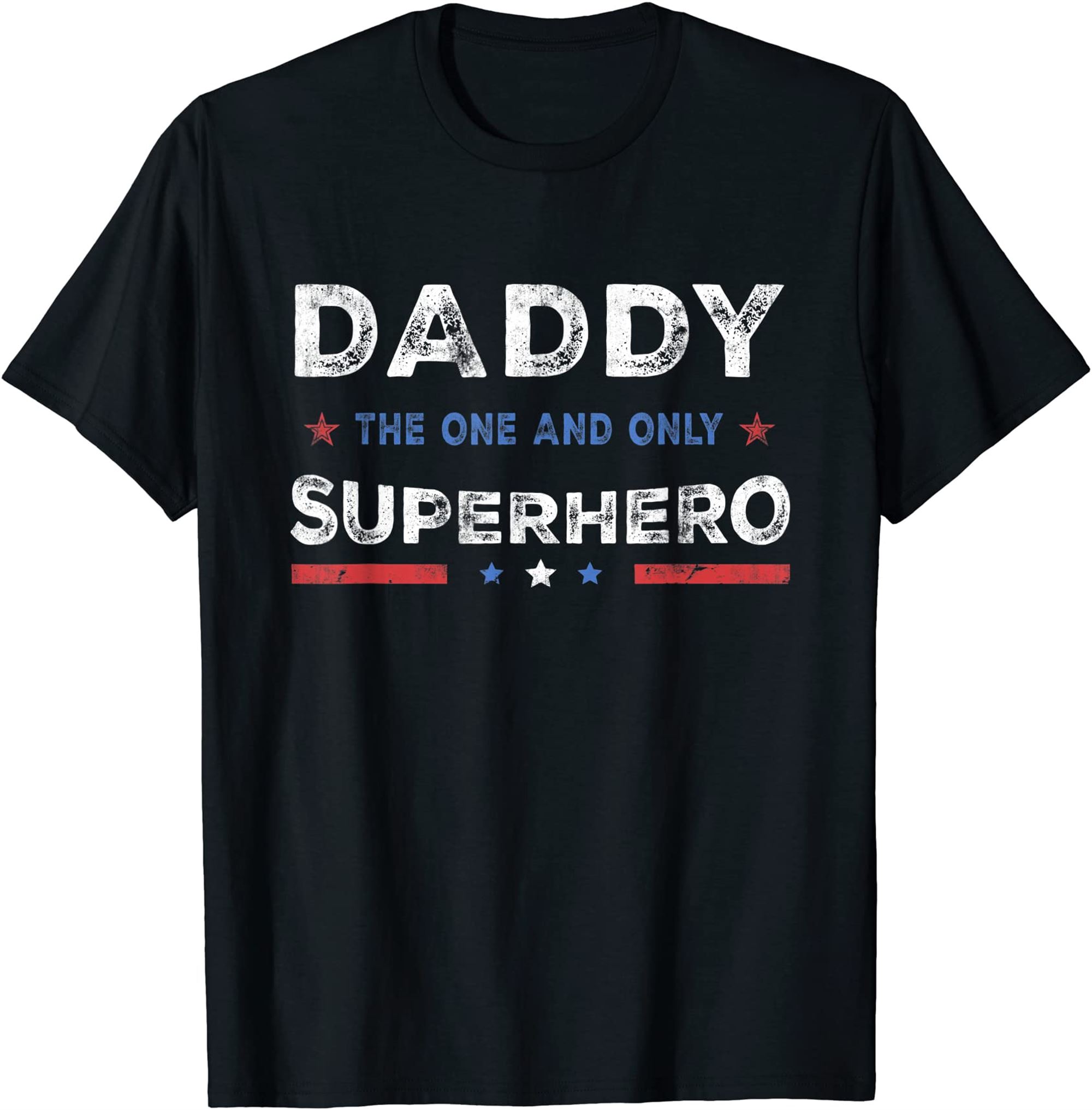 Mens Daddy Superdad Superhero Superdad Father Hero Star T-shirt Plus Size Up To 5xl