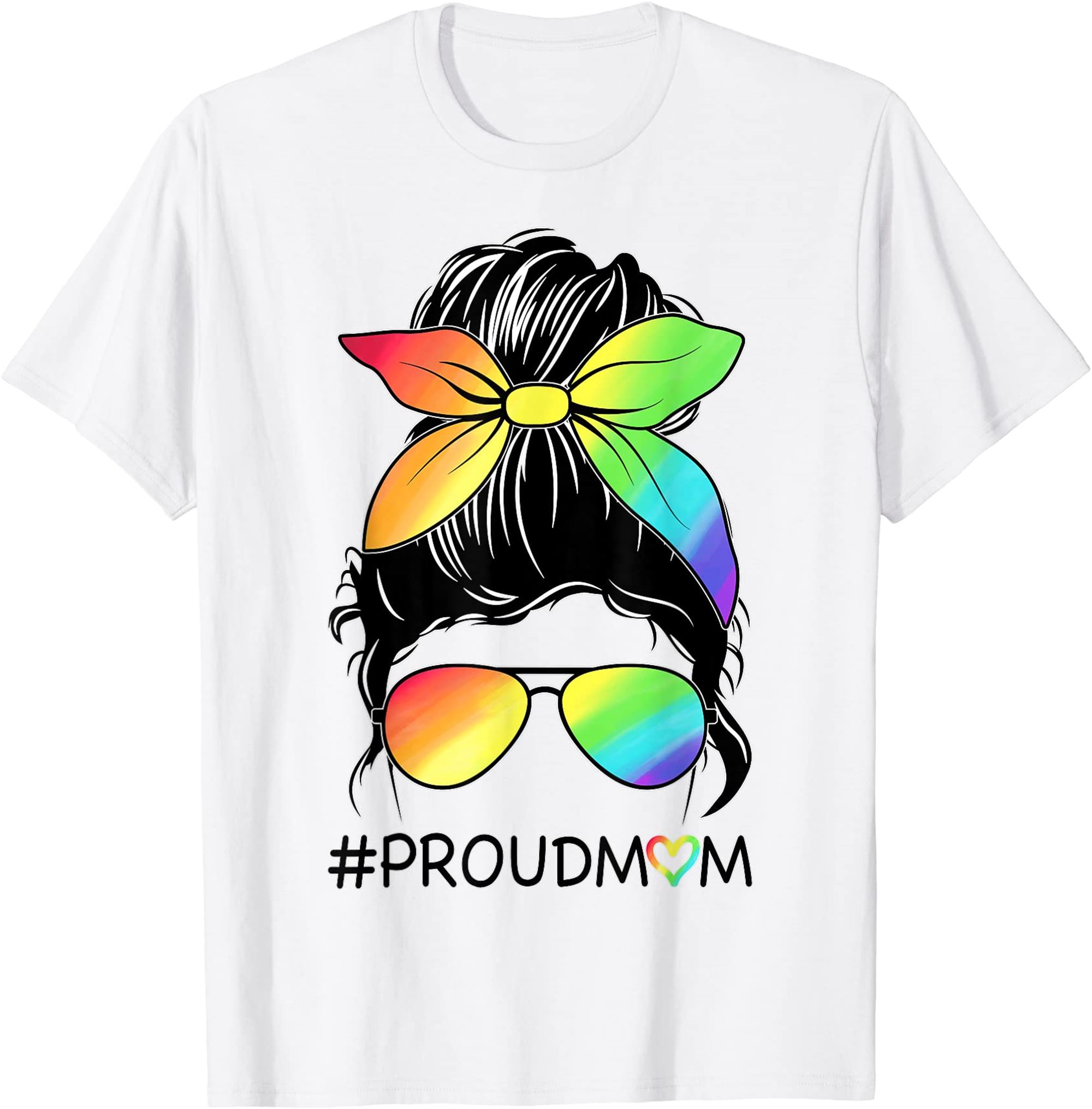 Proud Mom Lgbt Gay Pride Support Lgbtq Les Bi Trans Parade T-shirt Plus Size Up To 5xl