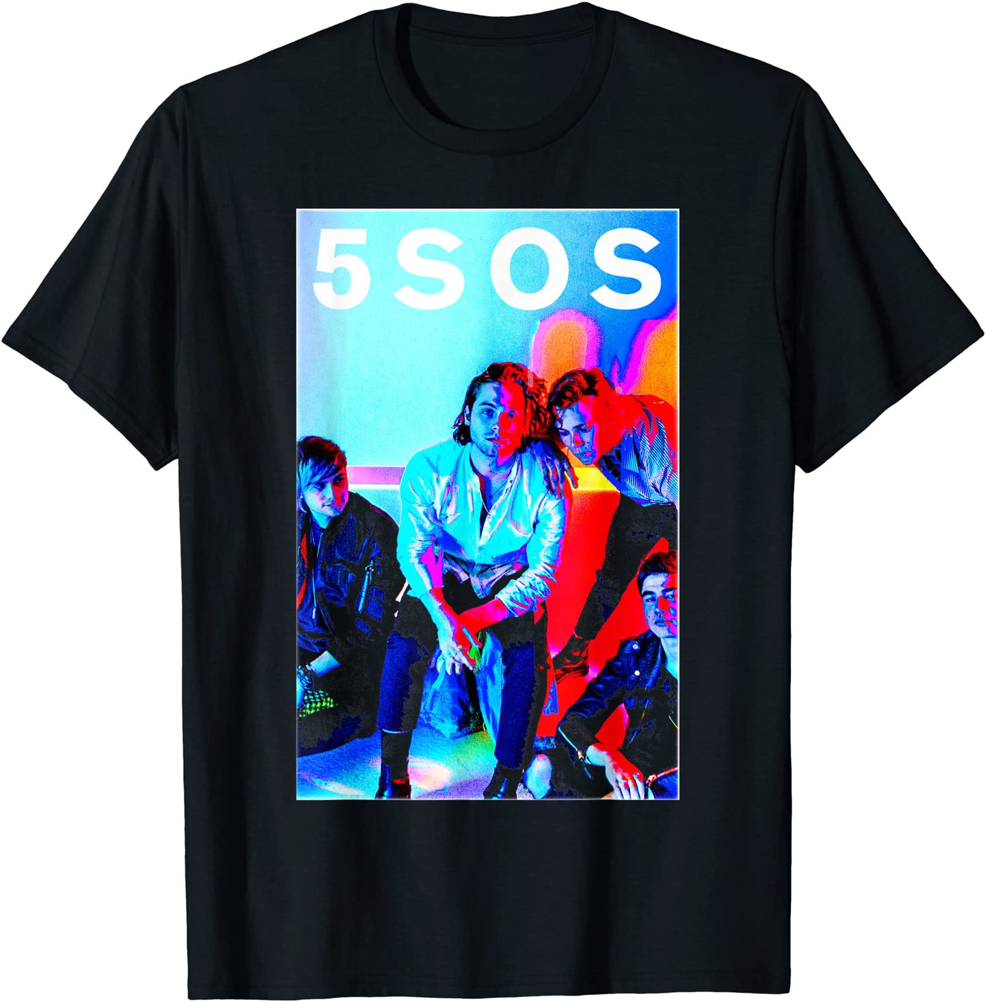 5 Seconds Of Summer 5sos Band Photo T-shirt Size Up To 5xl