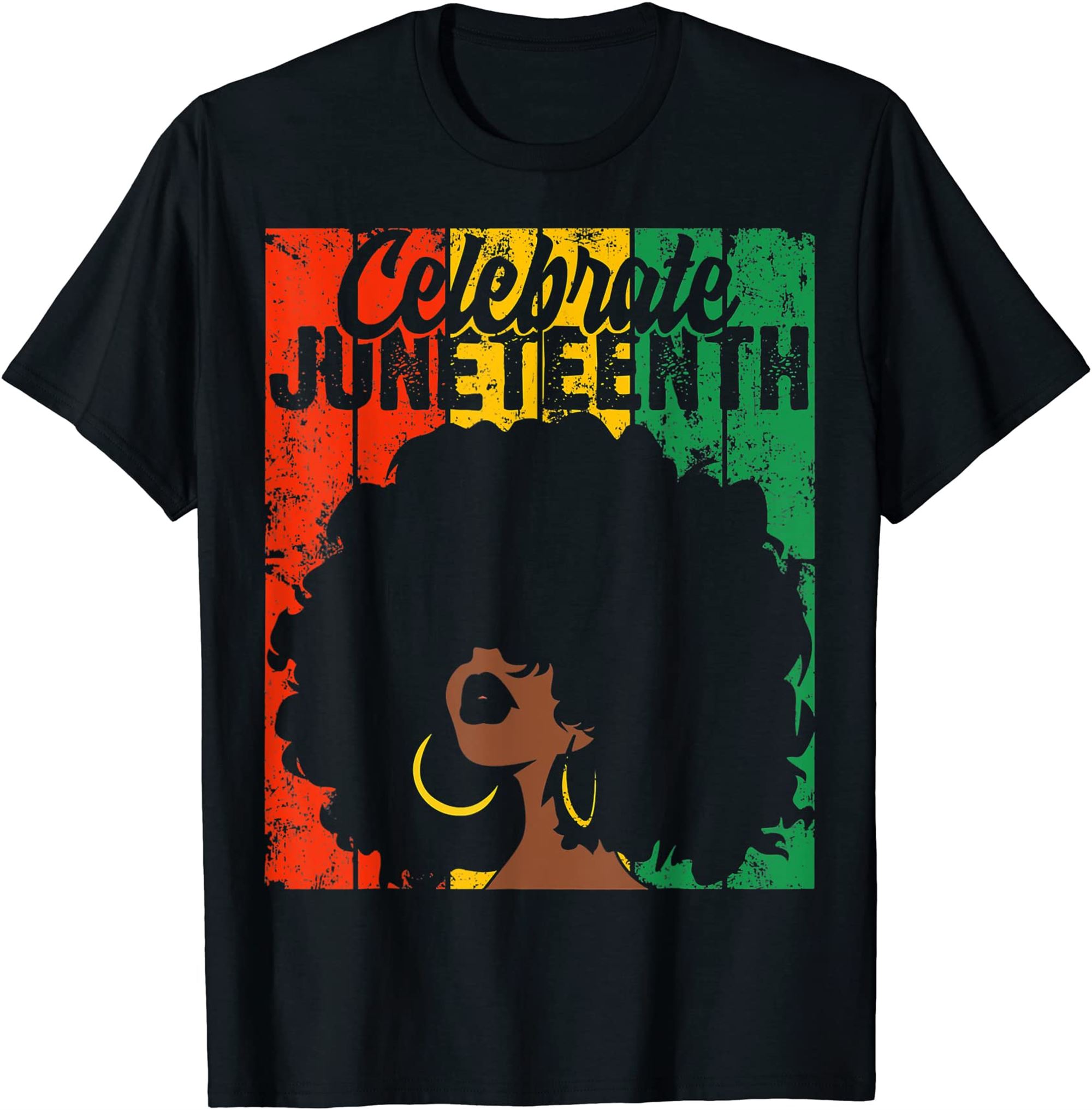 Celebrate Juneteenth Retro African Colors Womens Gift T-shirt Plus Size Up To 5xl