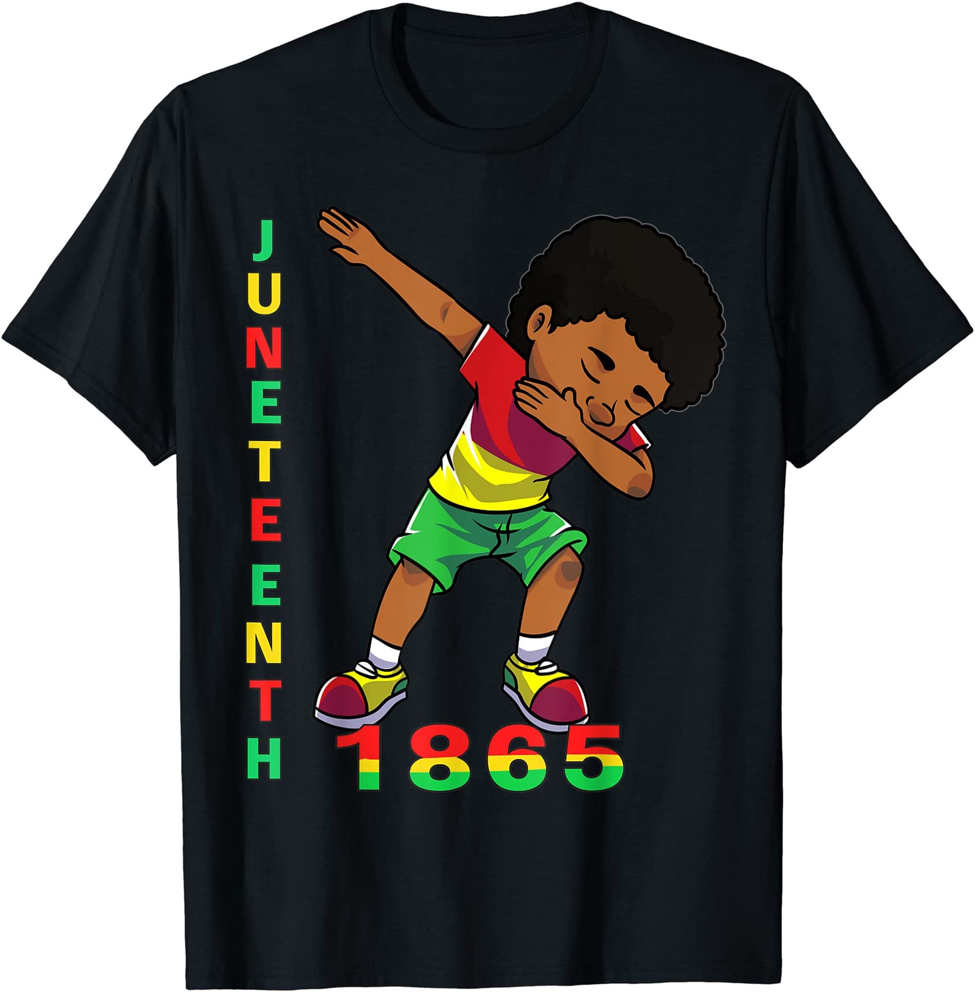 Juneteenth 1865 King Dabbing Black African American Boys Kid T-shirt Size Up To 5xl
