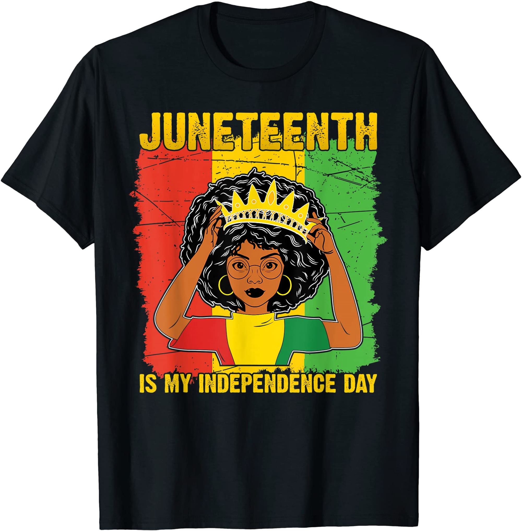 Juneteenth Is My Independence Day Afro Melanin Black Women T-shirt Plus ...