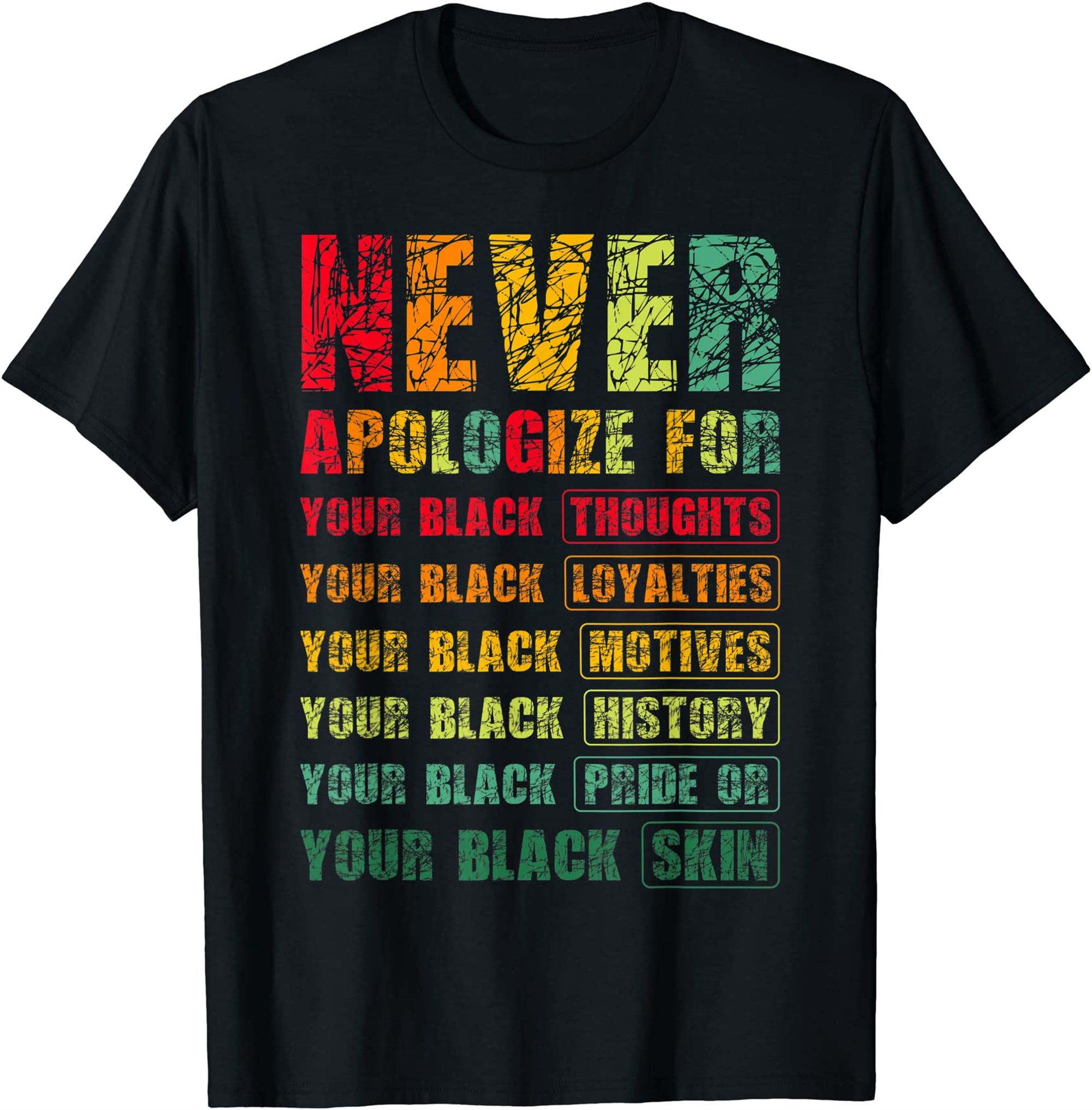 Juneteenth Scratch Never Apologize For Your Blackness T-shirt Plus Size Up To 5xl