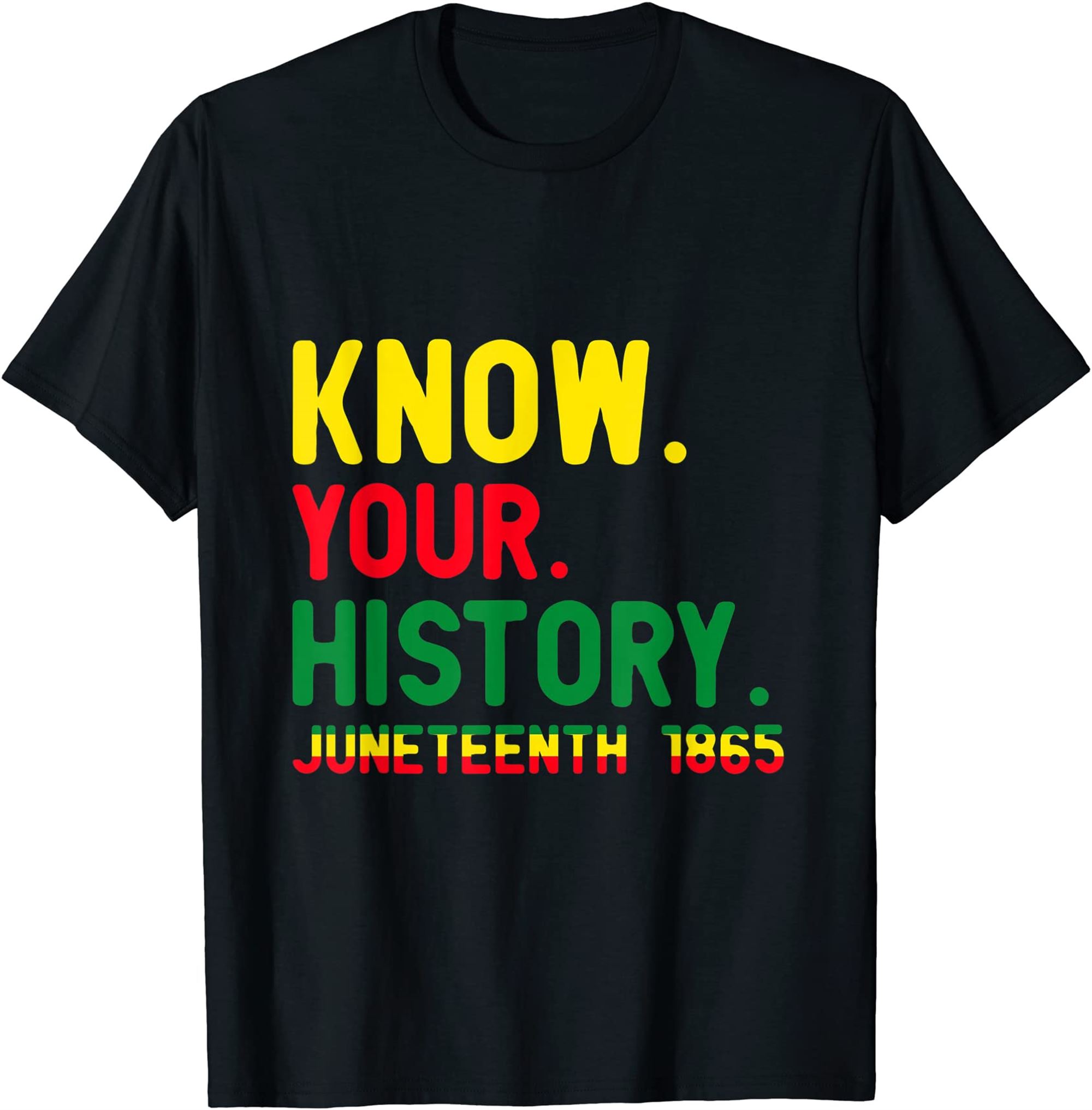 Juneteenth Tshirt Women Men Boy Girl Know Your History 1865 T-shirt Plus Size Up To 5xl