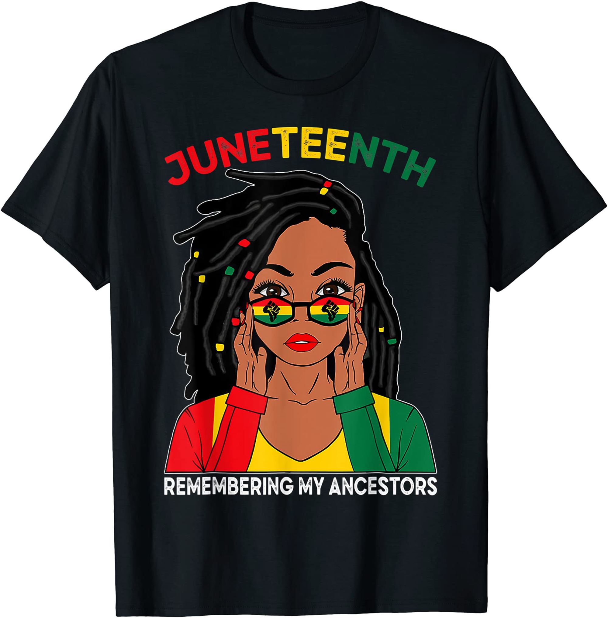 Locd Hair Black Woman Remebering My Ancestors Juneteenth T-shirt Plus Size Up To 5xl
