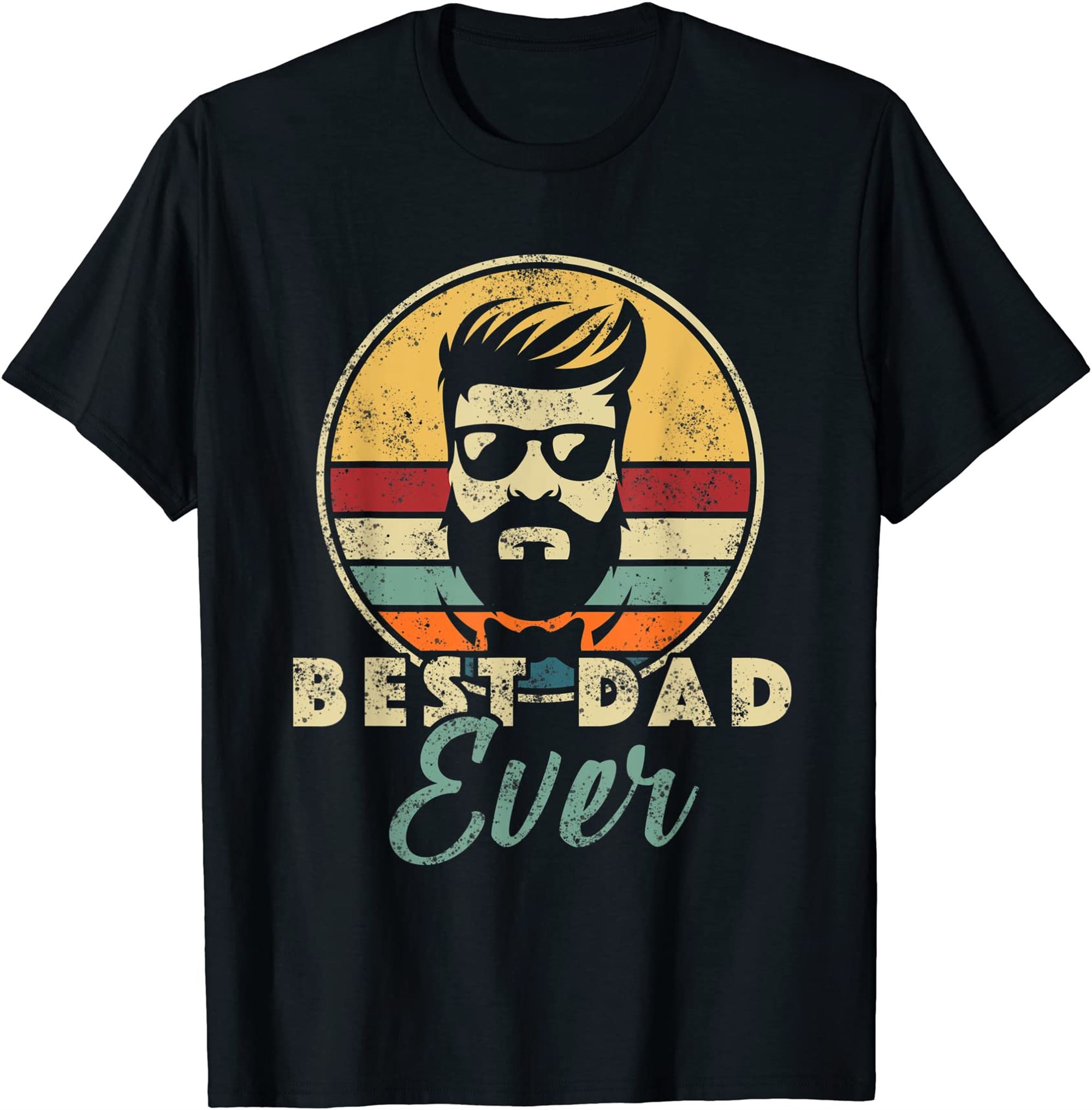 Mens Best Dad Ever Fathers Day Birthday Apparel Outfit Daddy Papa T-shirt Size Up To 5xl