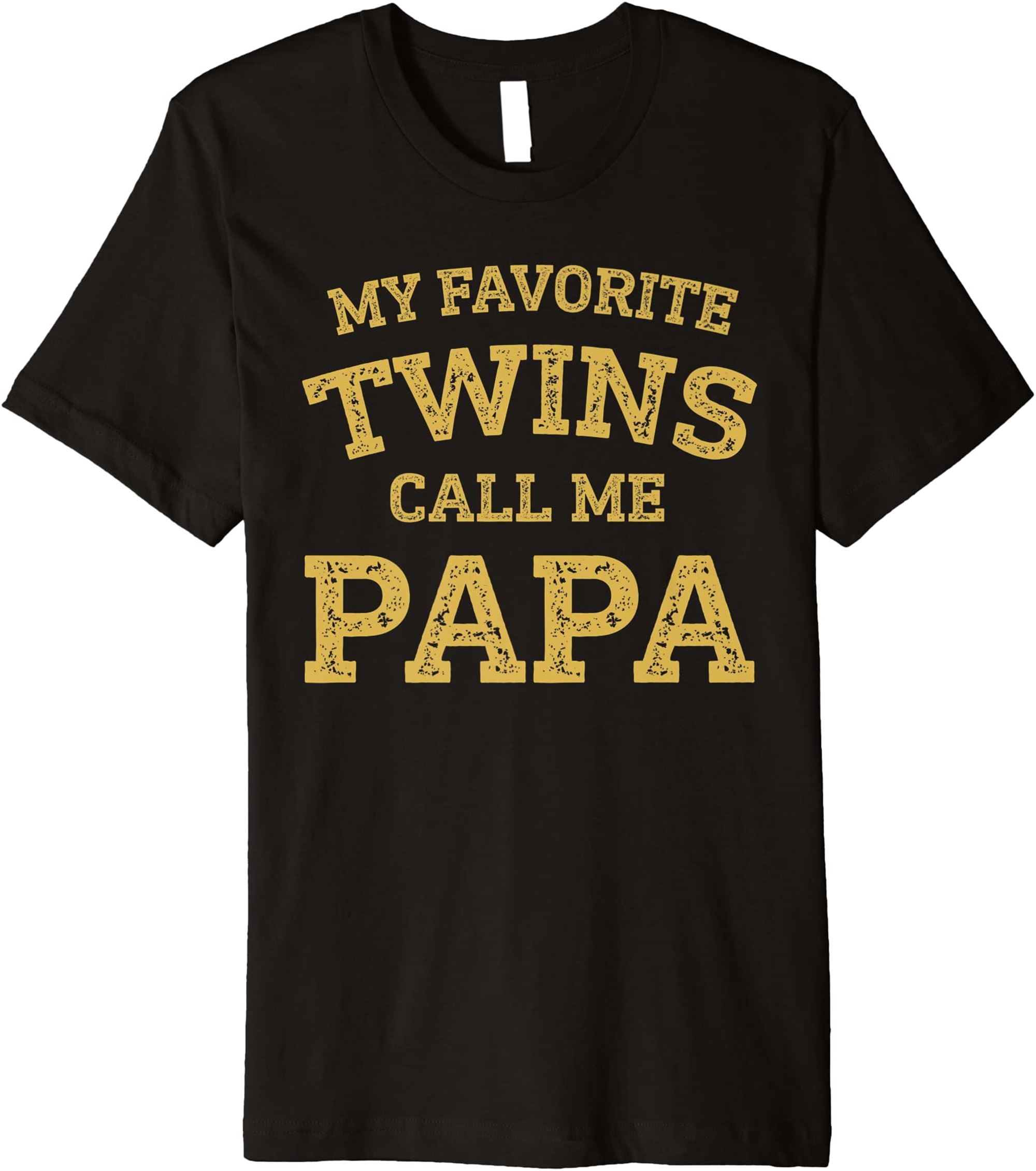 Vintage My Favorite Twins Call Me Papa Grandpa Of Twins Premium T-shirt Plus Size Up To 5xl