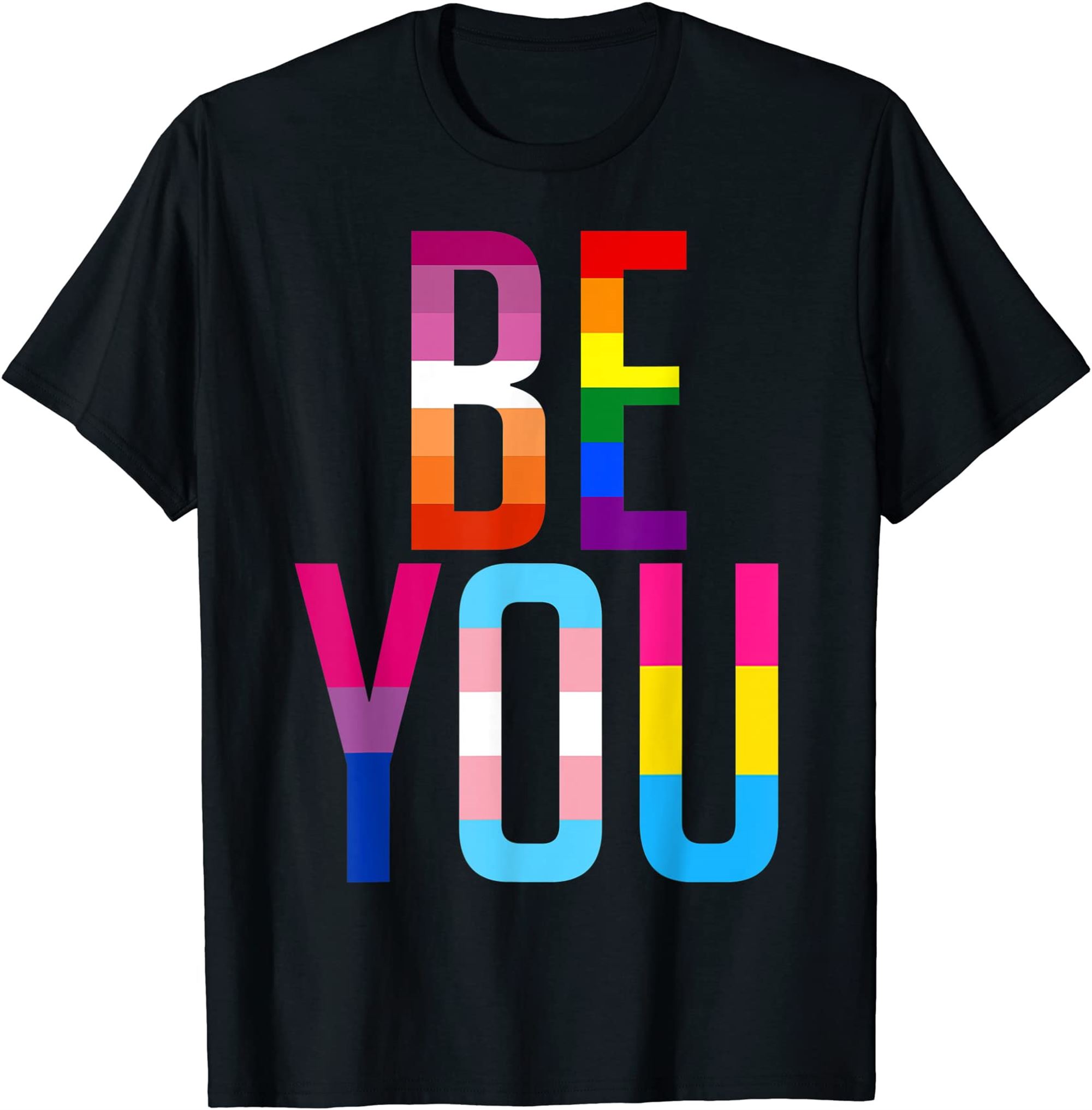 Be You Pride Lgbtq Gay Lgbt Ally Rainbow Flag Retro Vintage T-shirt Size Up To 5xl
