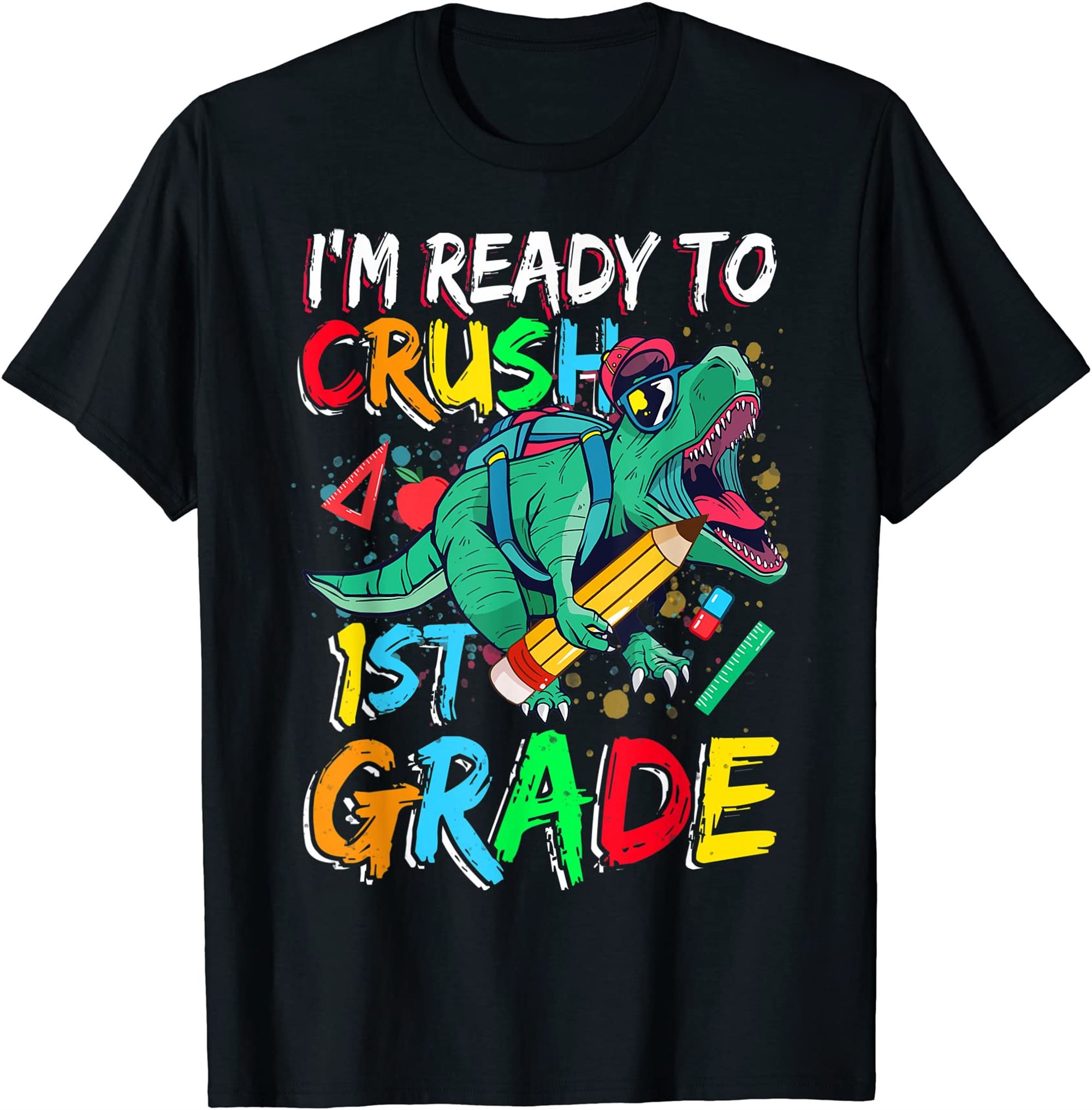 First Day Of First Grade Ready To Crush 1st Grade Kids Boys T-shirt Plus Size Up To 5xl