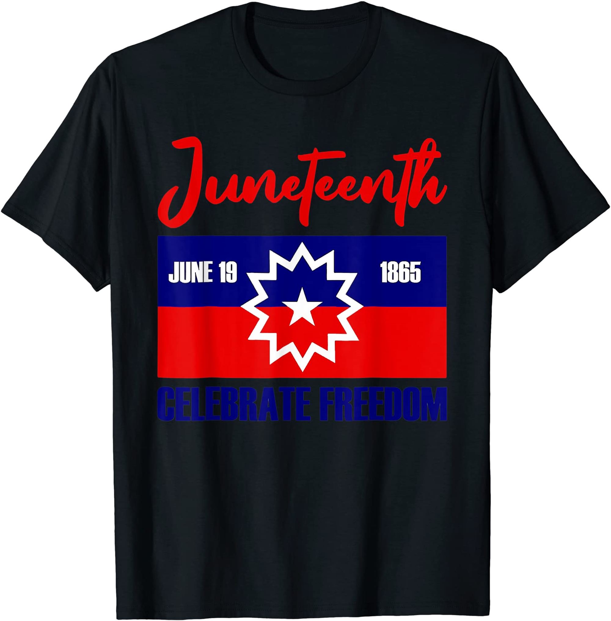 Juneteenth Celebrate Freedom Red White Blue Free Black Slave T-shirt Size Up To 5xl