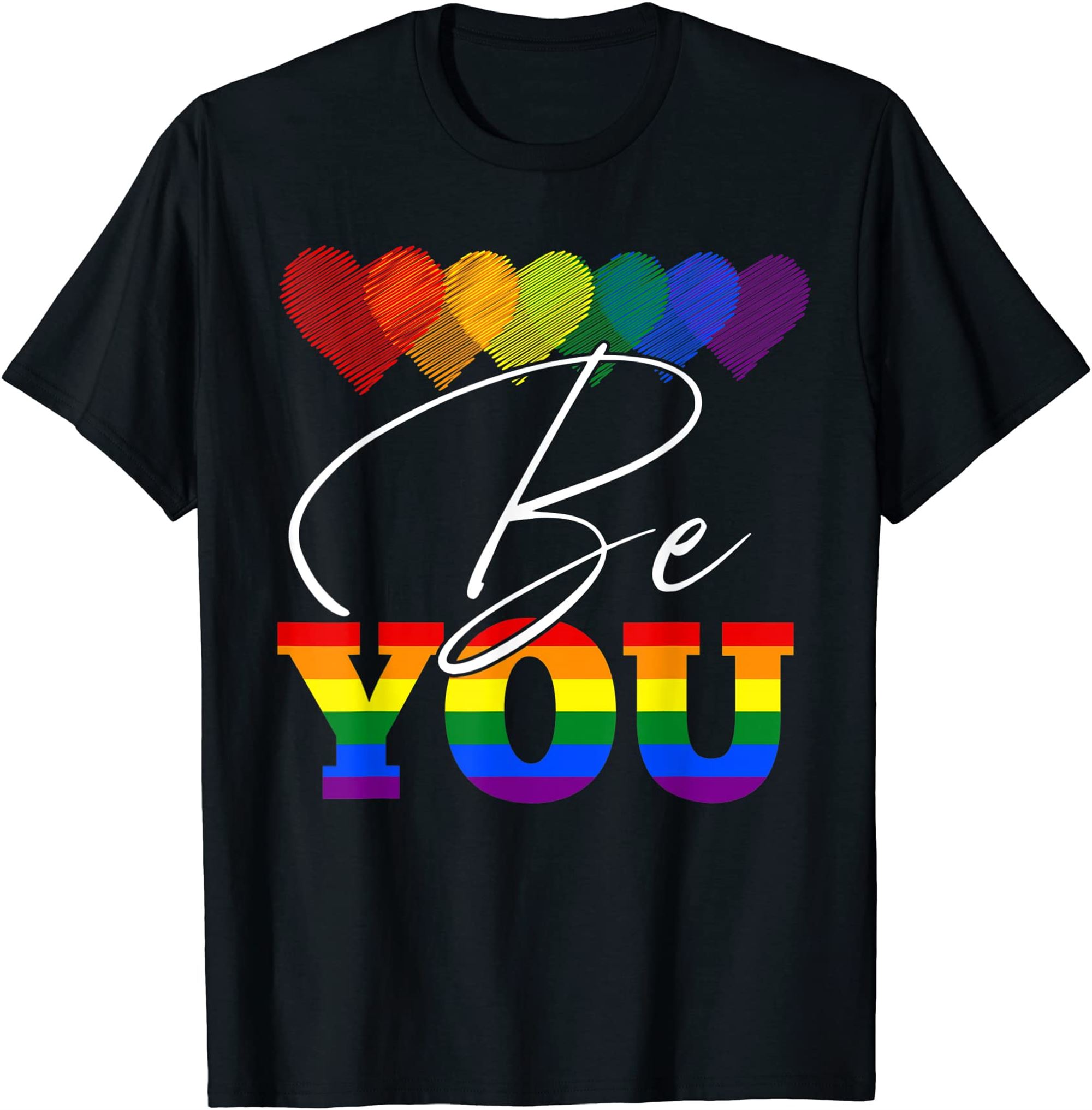 Lgbtq Be You Gay Pride Lgbt Ally Rainbow Flag T-shirt Size Up To 5xl