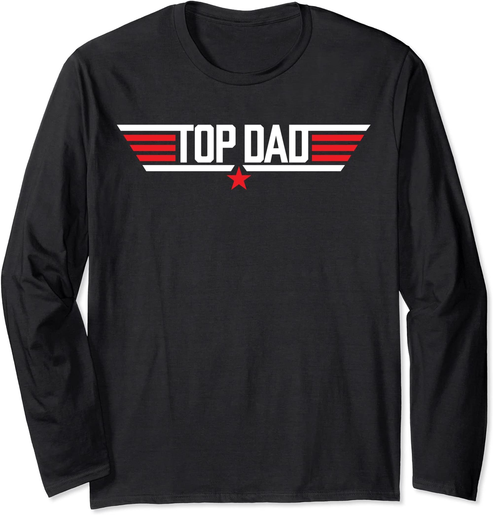 Top Dad Funny 80s Father Air Humor Movie Gun Fathers Day Long Sleeve T-shirt Plus Size Up To 5xl