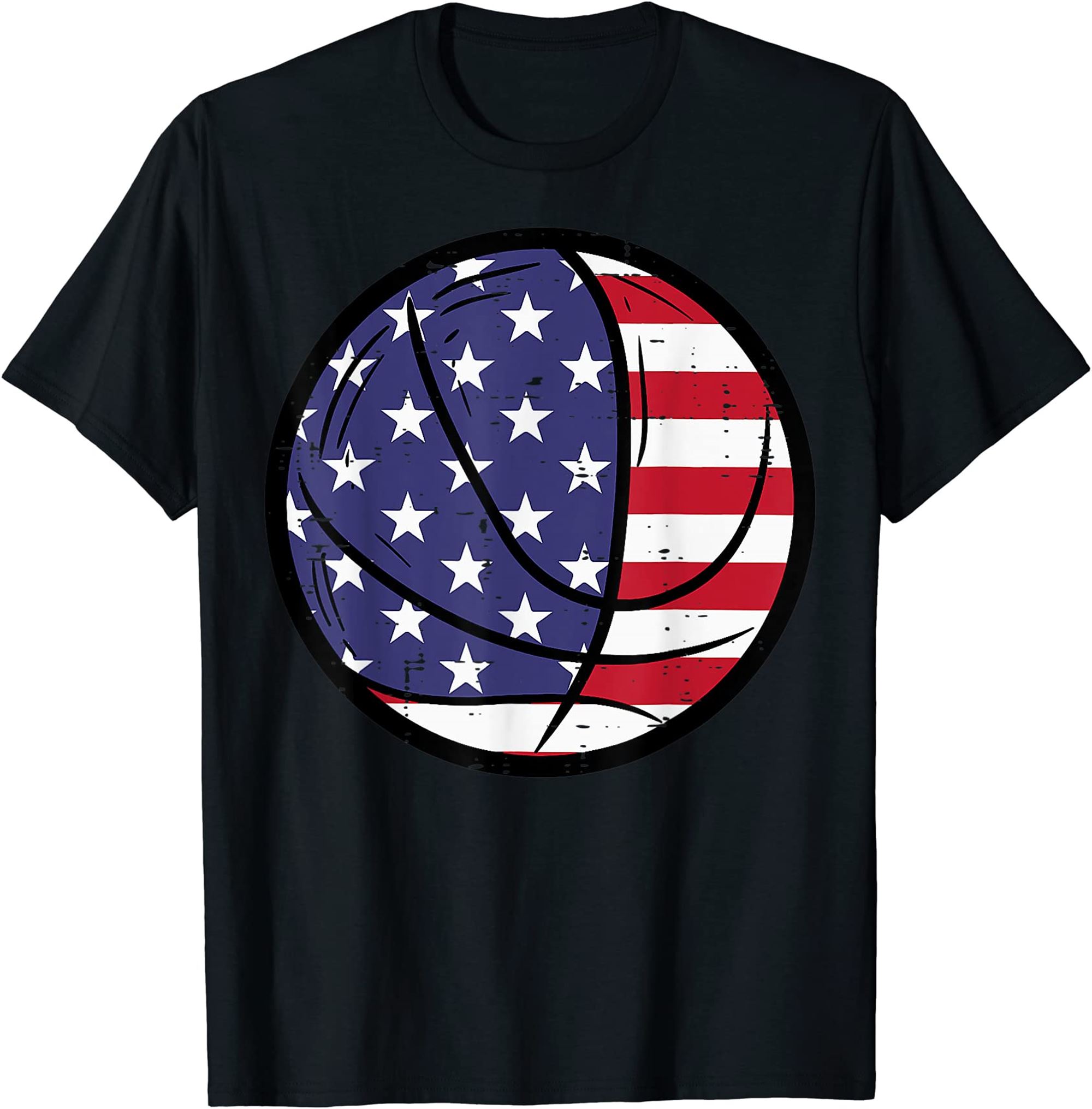 Basketball Fourth July 4th Sports Patriotic Men Women Kids T-shirt Full Size Up To 5xl