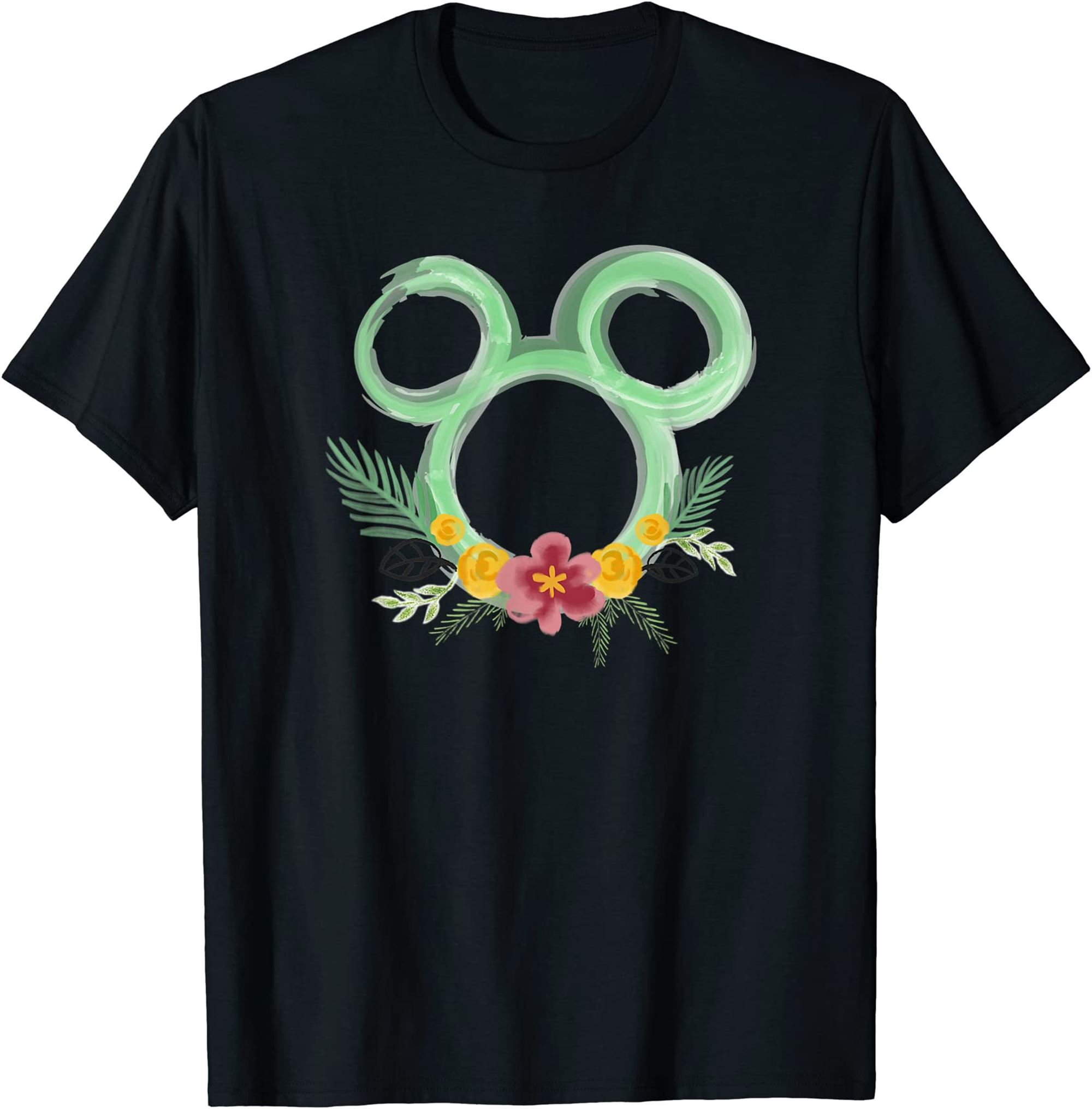 Disney Mickey And Friends Green Decals T-shirt Size Up To 5xl