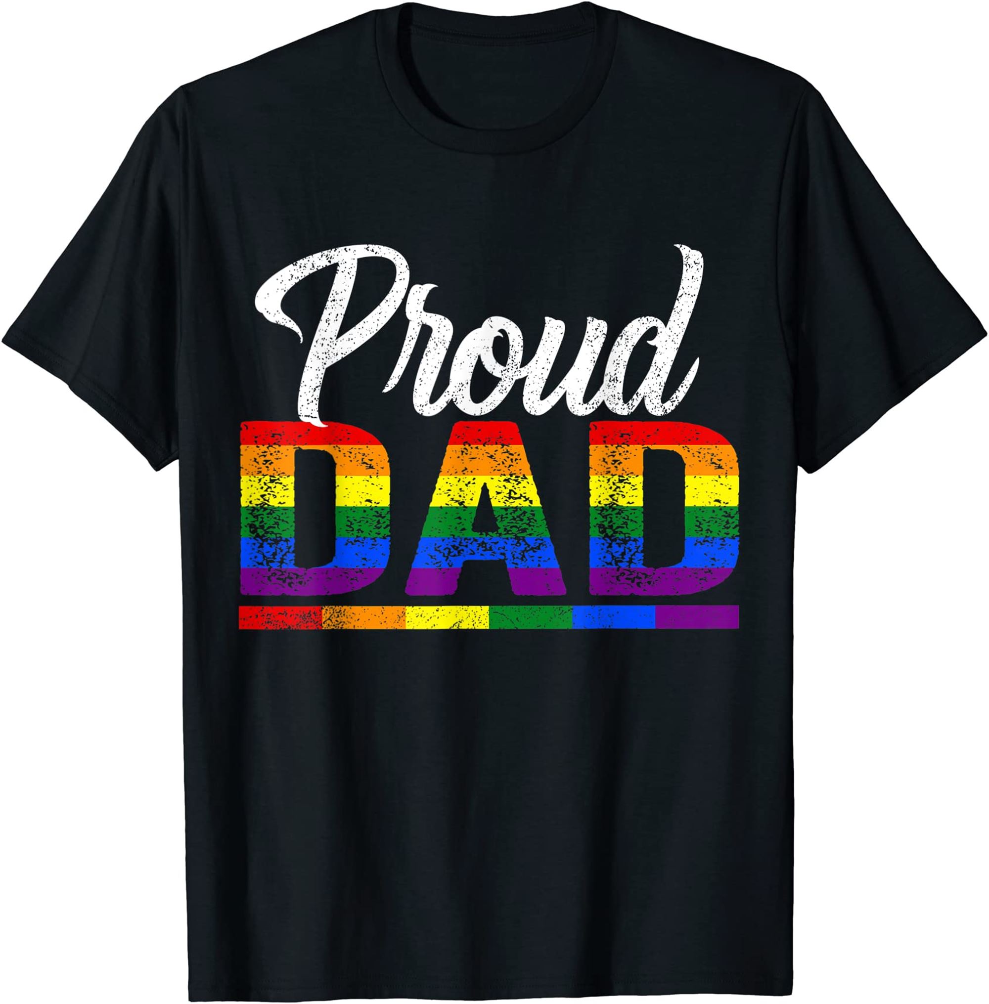 Gay Pride Proud Dad Lgbt Parent Proud Month T-shirt Plus Size Up To 5xl