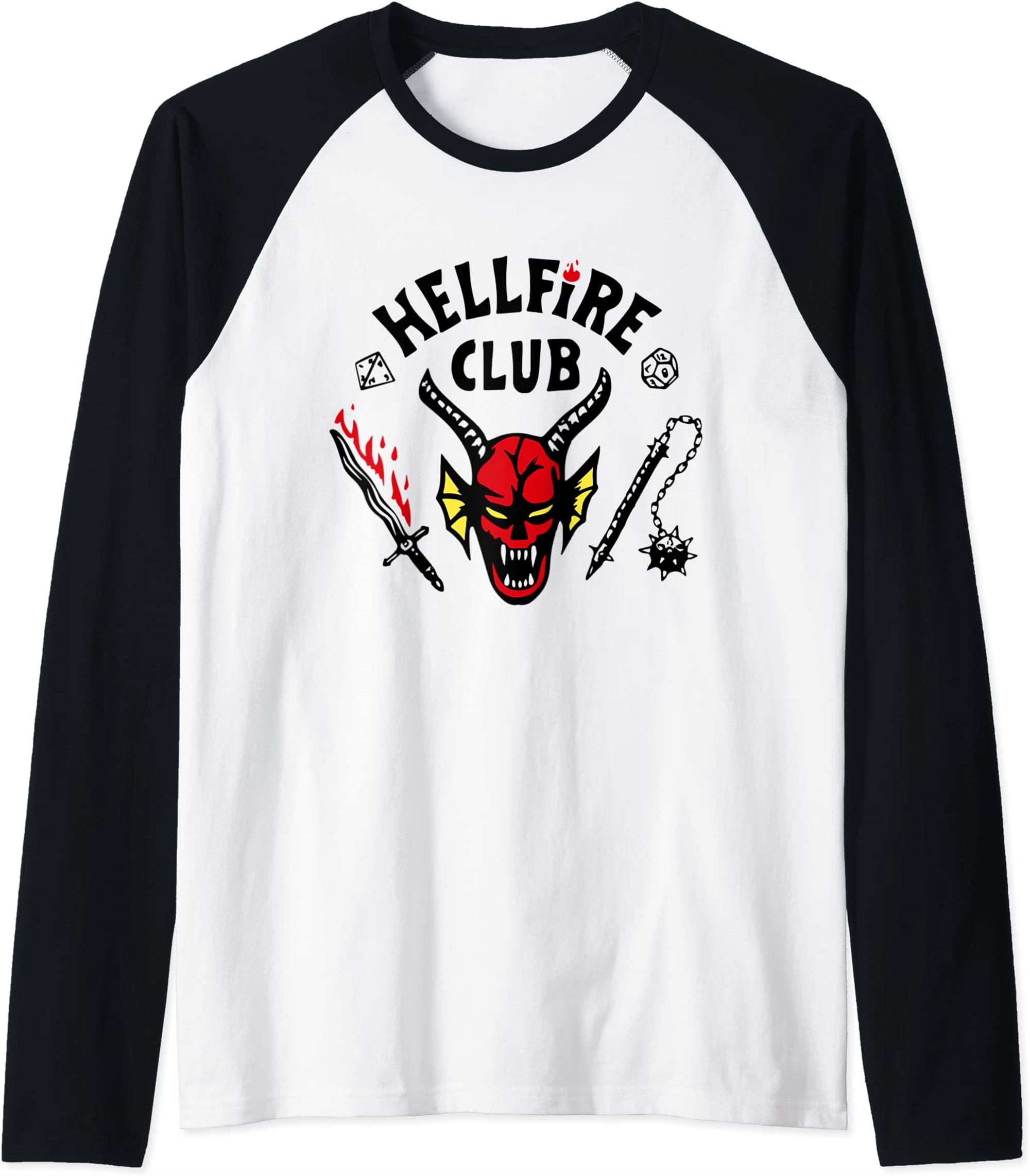 4 Hell Fire Club Raglan Baseball Tee Size Up To 5xl