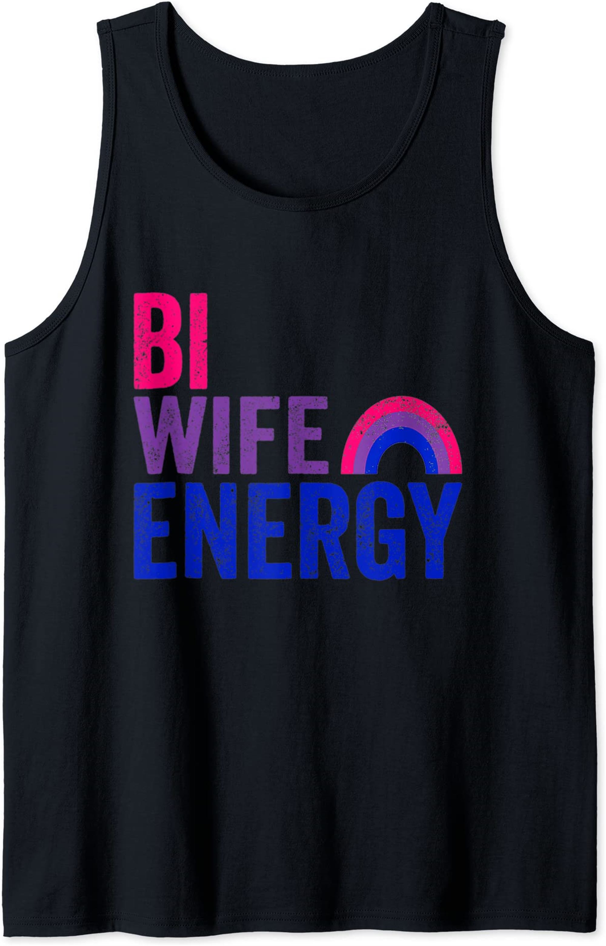 Bi Wife Energy Bisexual Pride Bisexual Rainbow Flag Bi Pride Tank Top Plus Size Up To 5xl